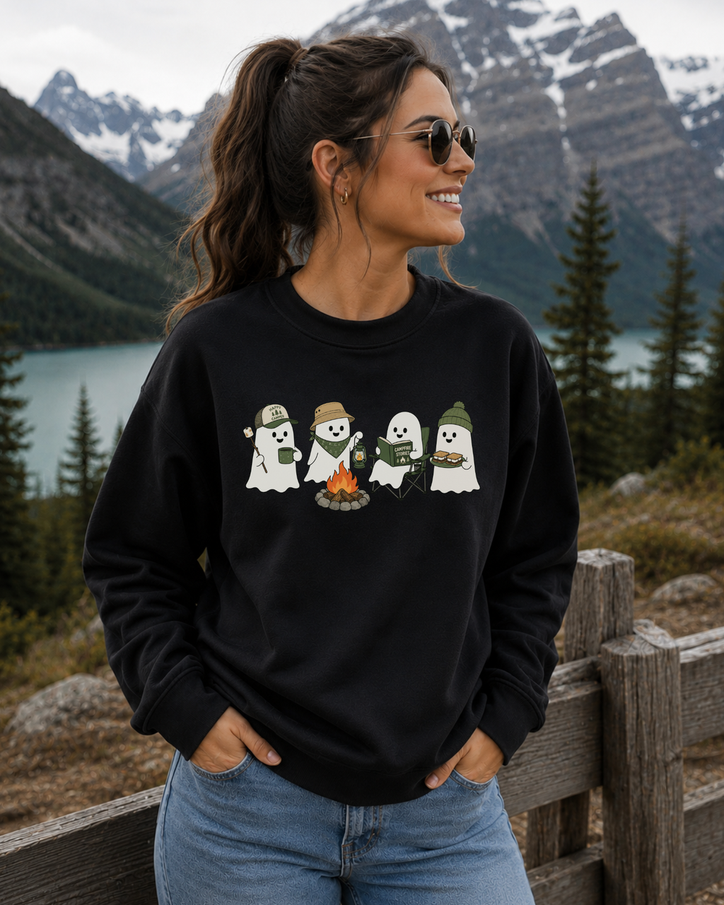 Camping Ghosts Crewneck