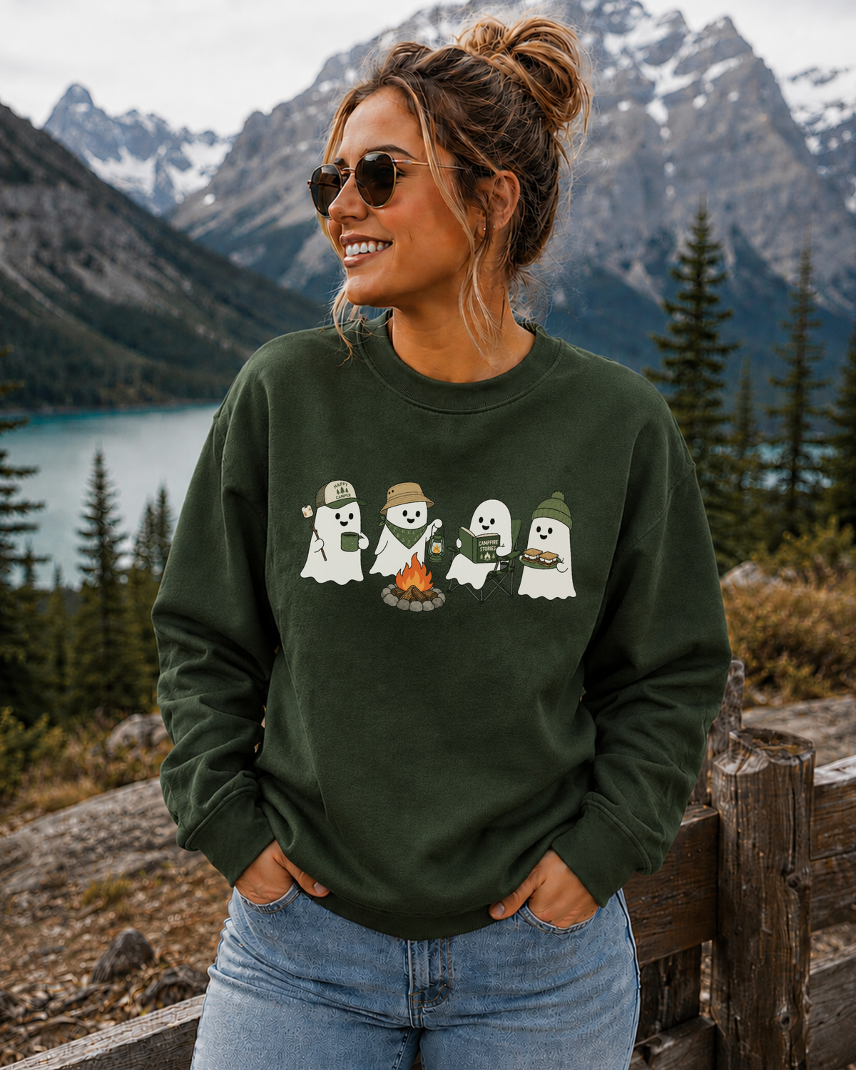 Camping Ghosts Crewneck