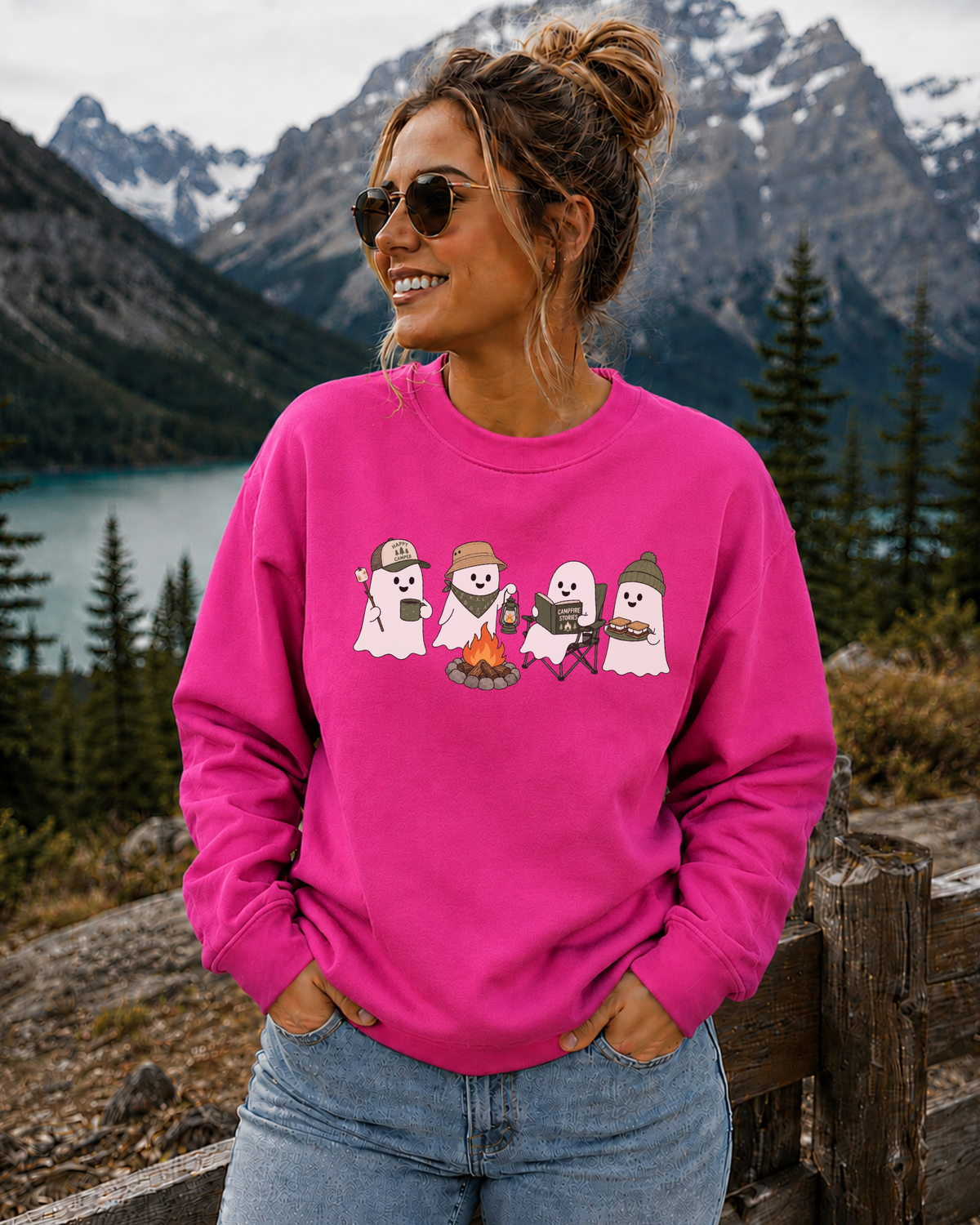 Camping Ghosts Crewneck