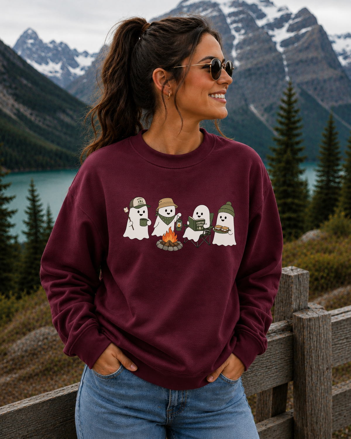Camping Ghosts Crewneck