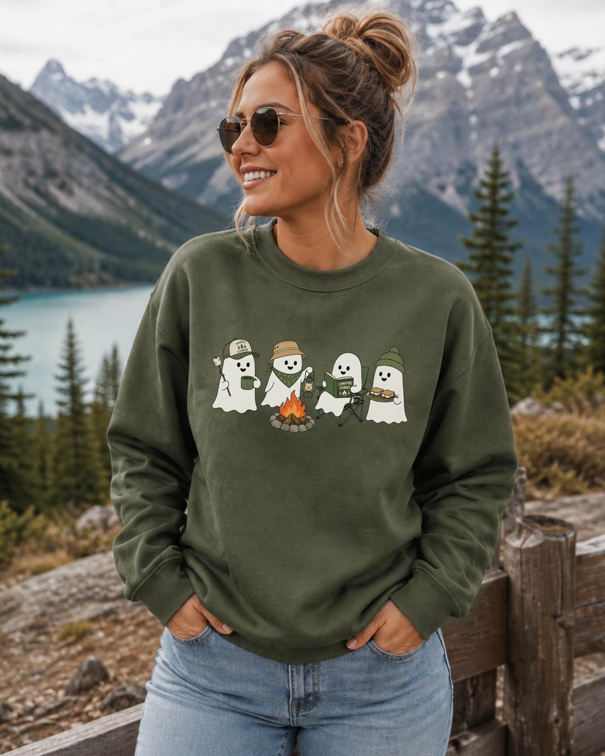 Camping Ghosts Crewneck