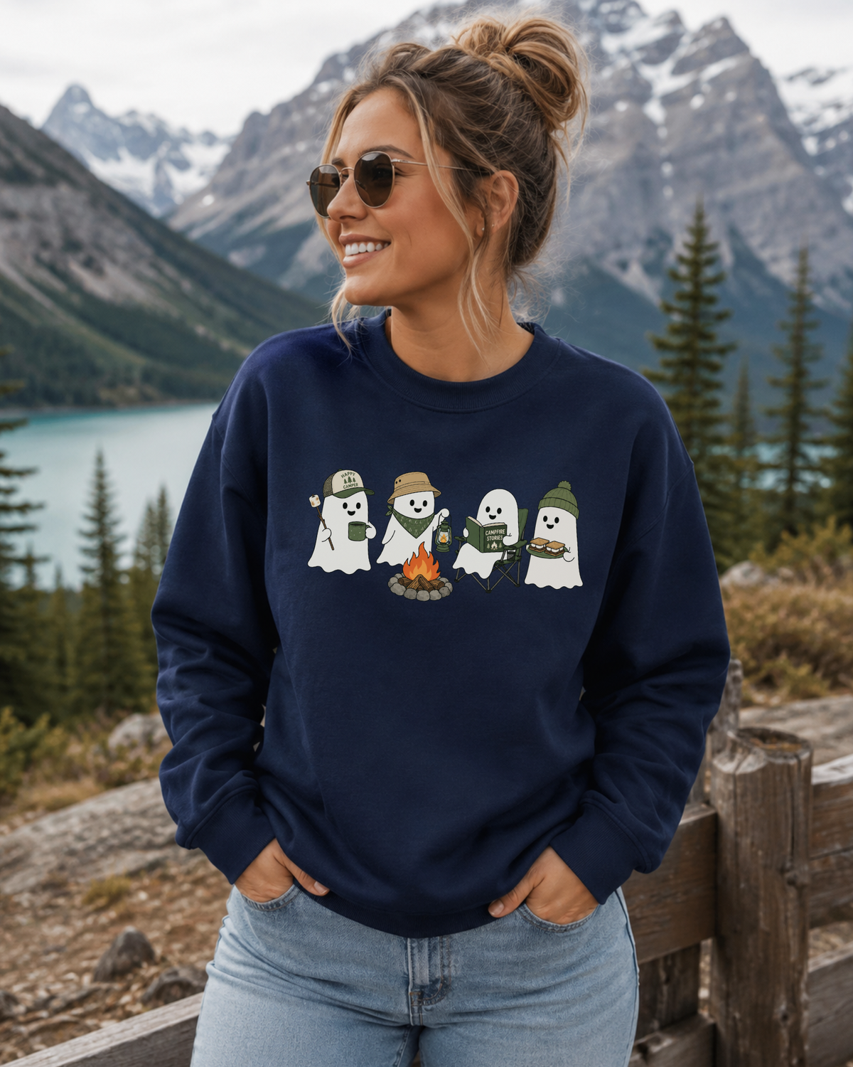 Camping Ghosts Crewneck