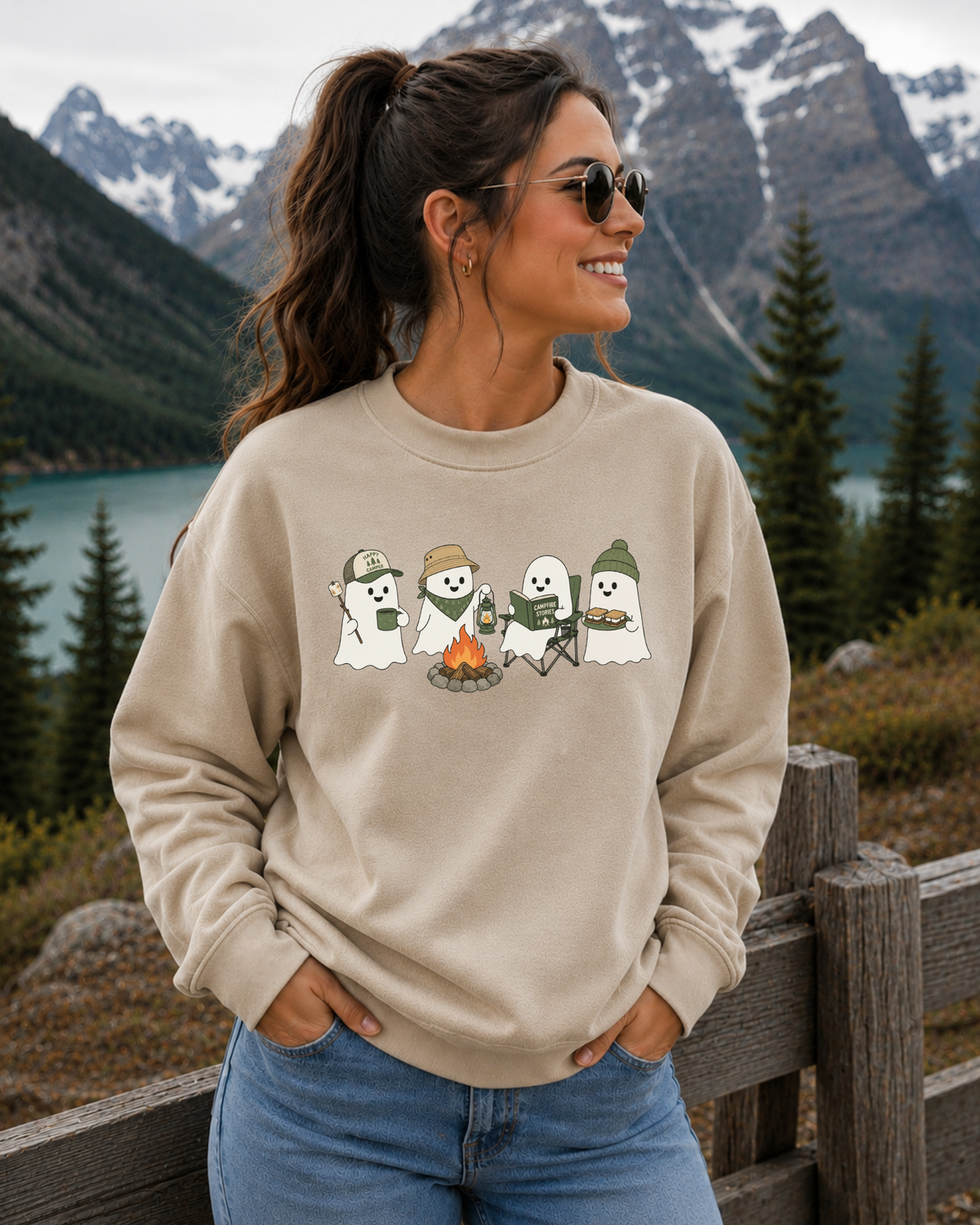 Camping Ghosts Crewneck