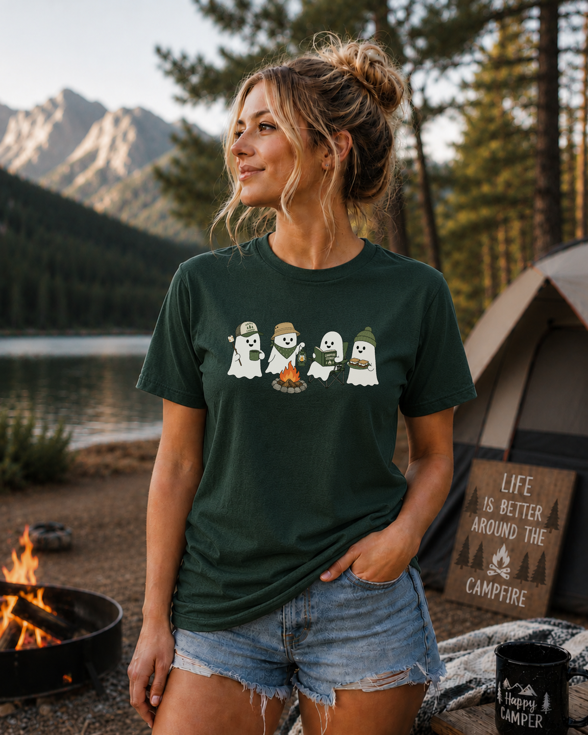 Camping Ghosts Tee