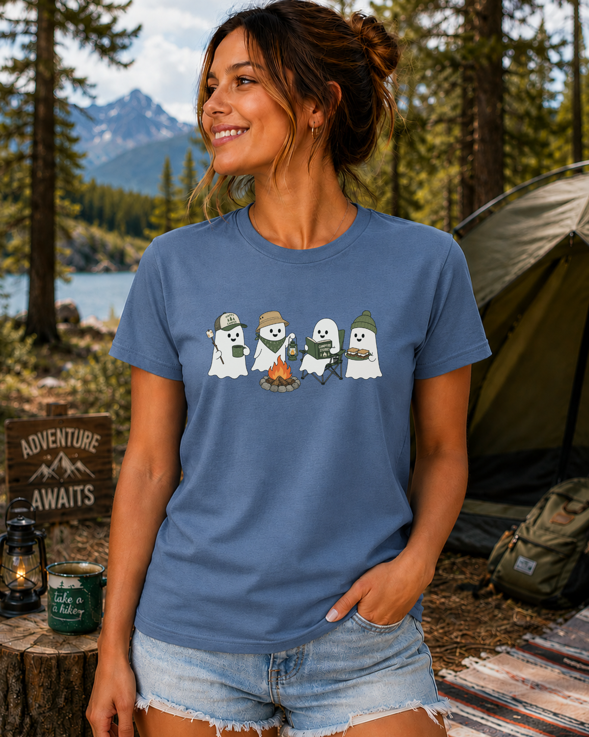 Camping Ghosts Tee