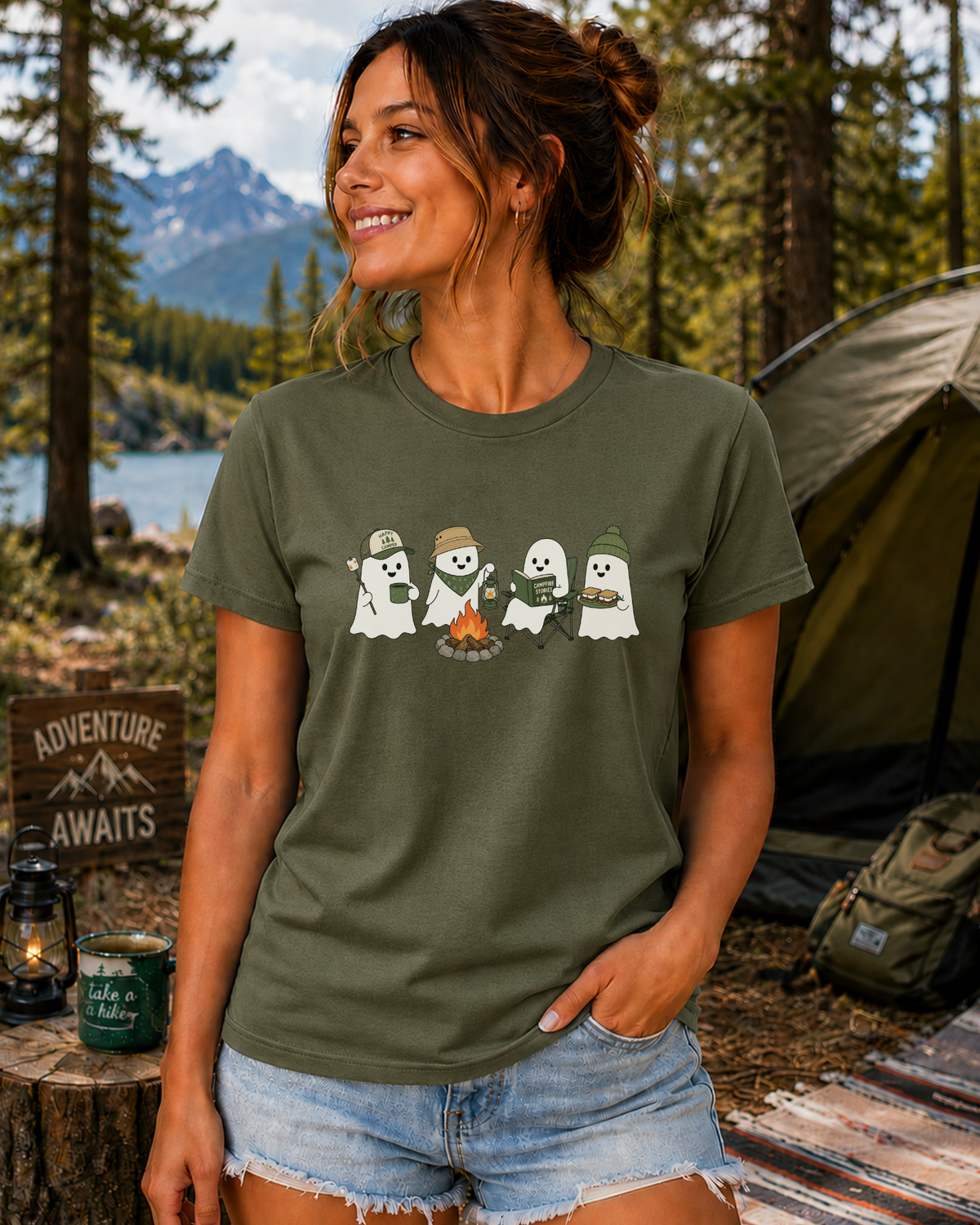 Camping Ghosts Tee