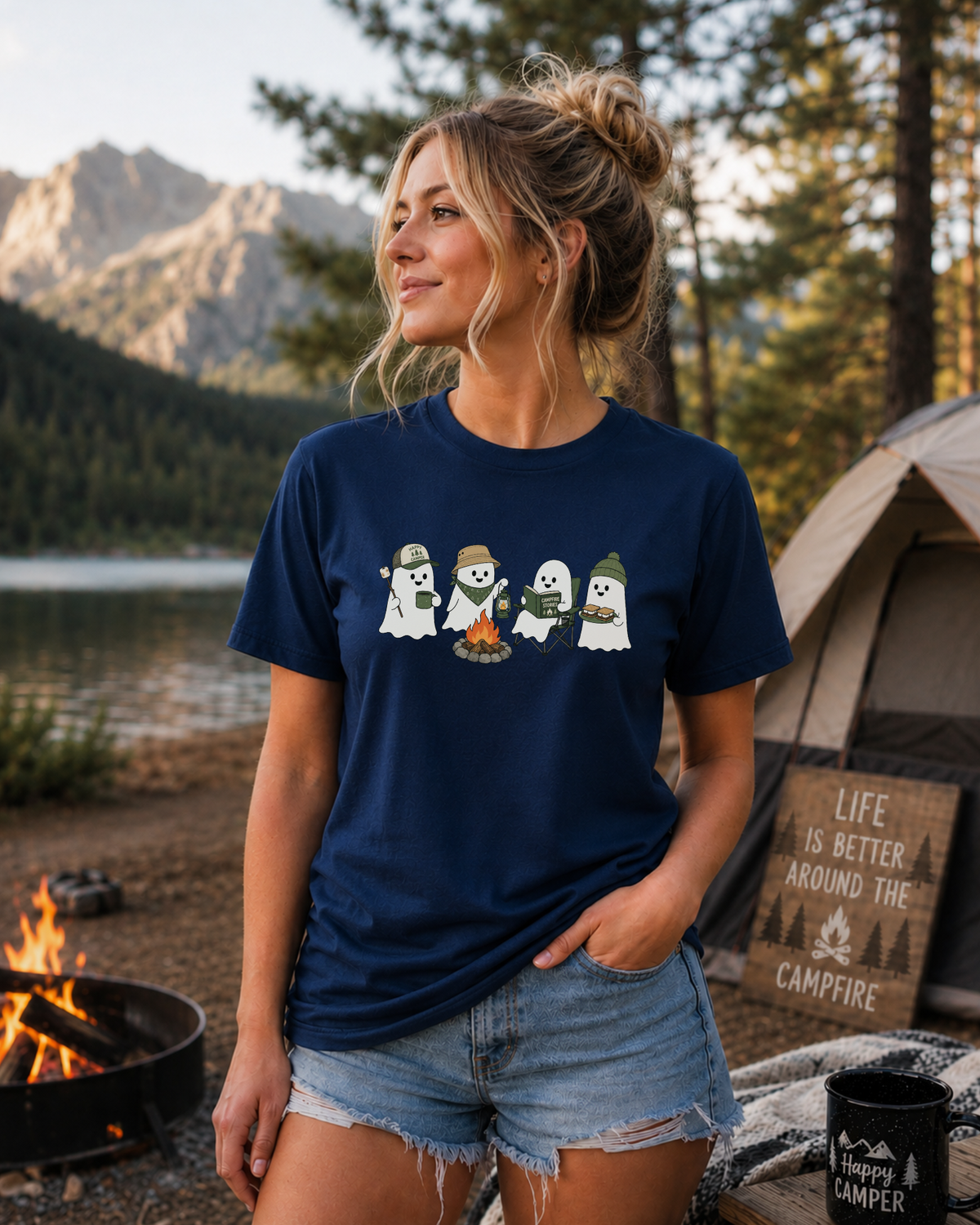 Camping Ghosts Tee