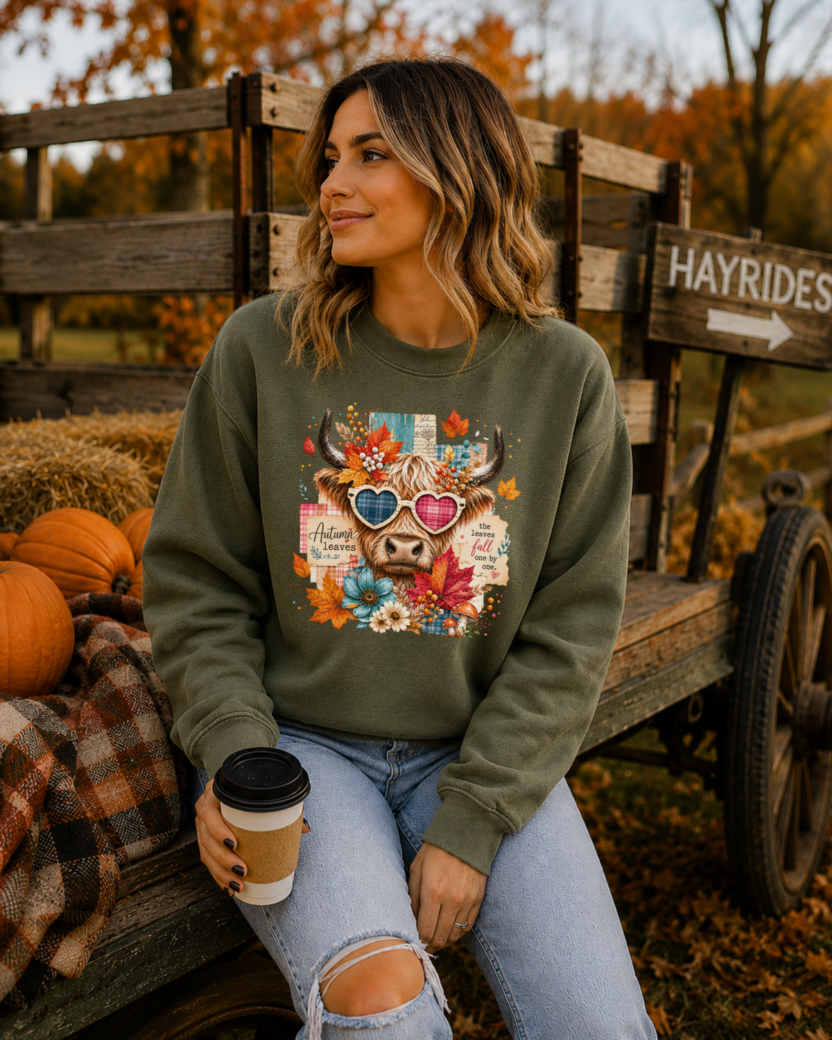 Autumn Highland Cow Crewneck