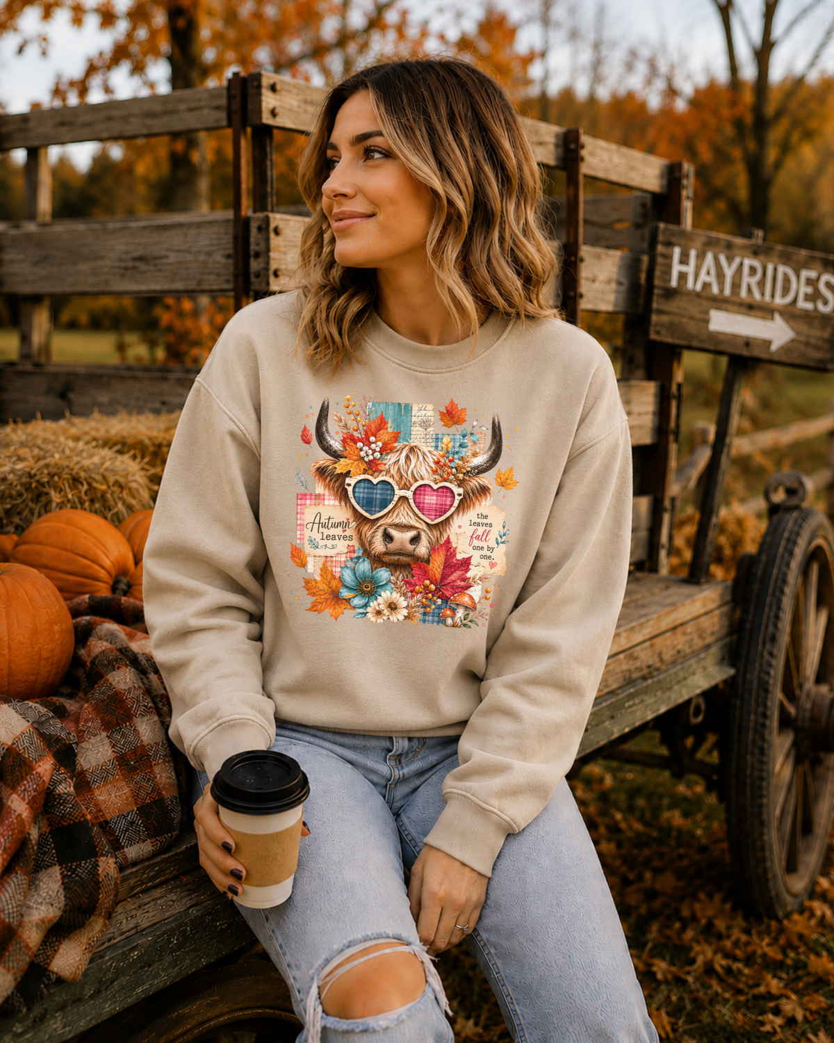 Autumn Highland Cow Crewneck