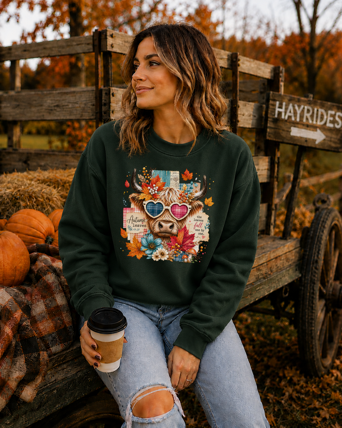 Autumn Highland Cow Crewneck