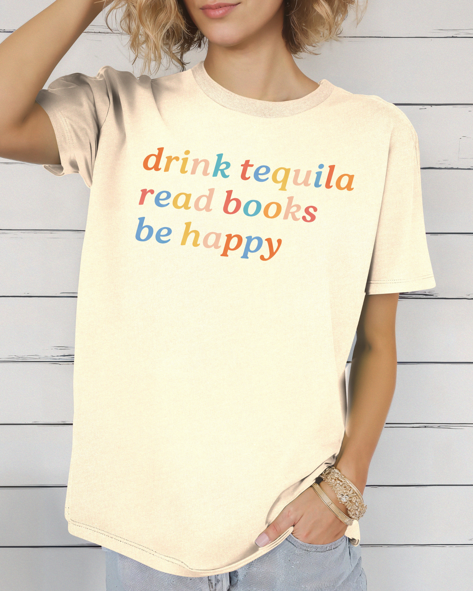 Drink Tequila Read Books Be Happy Tee