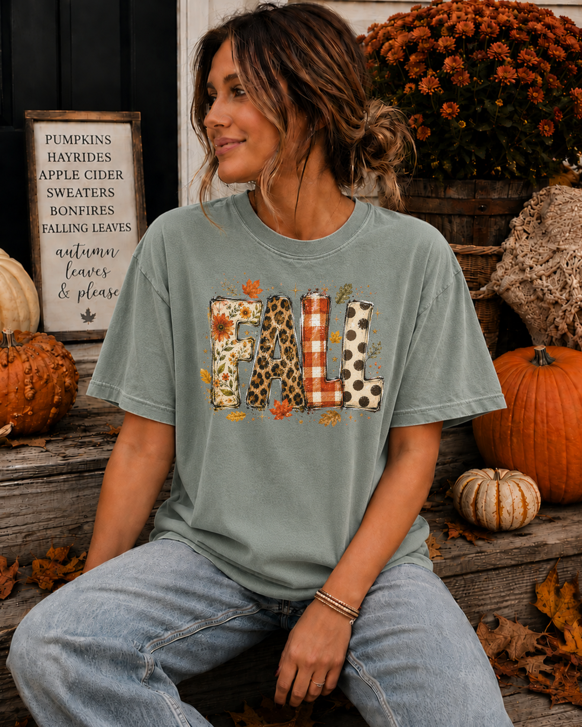 Fall Patchwork Tee