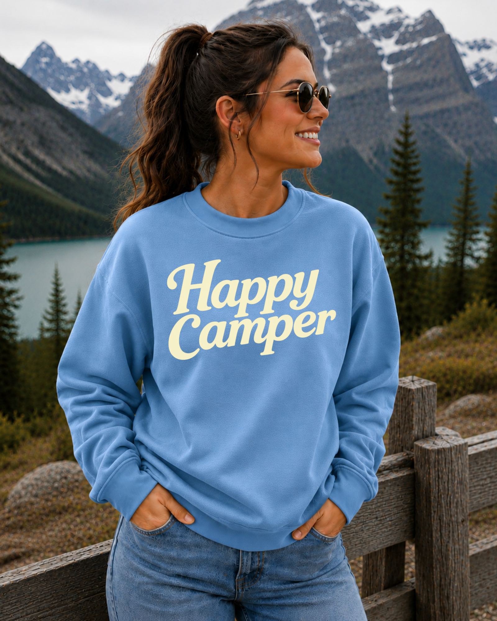Happy Camper Crewneck Sweatshirt