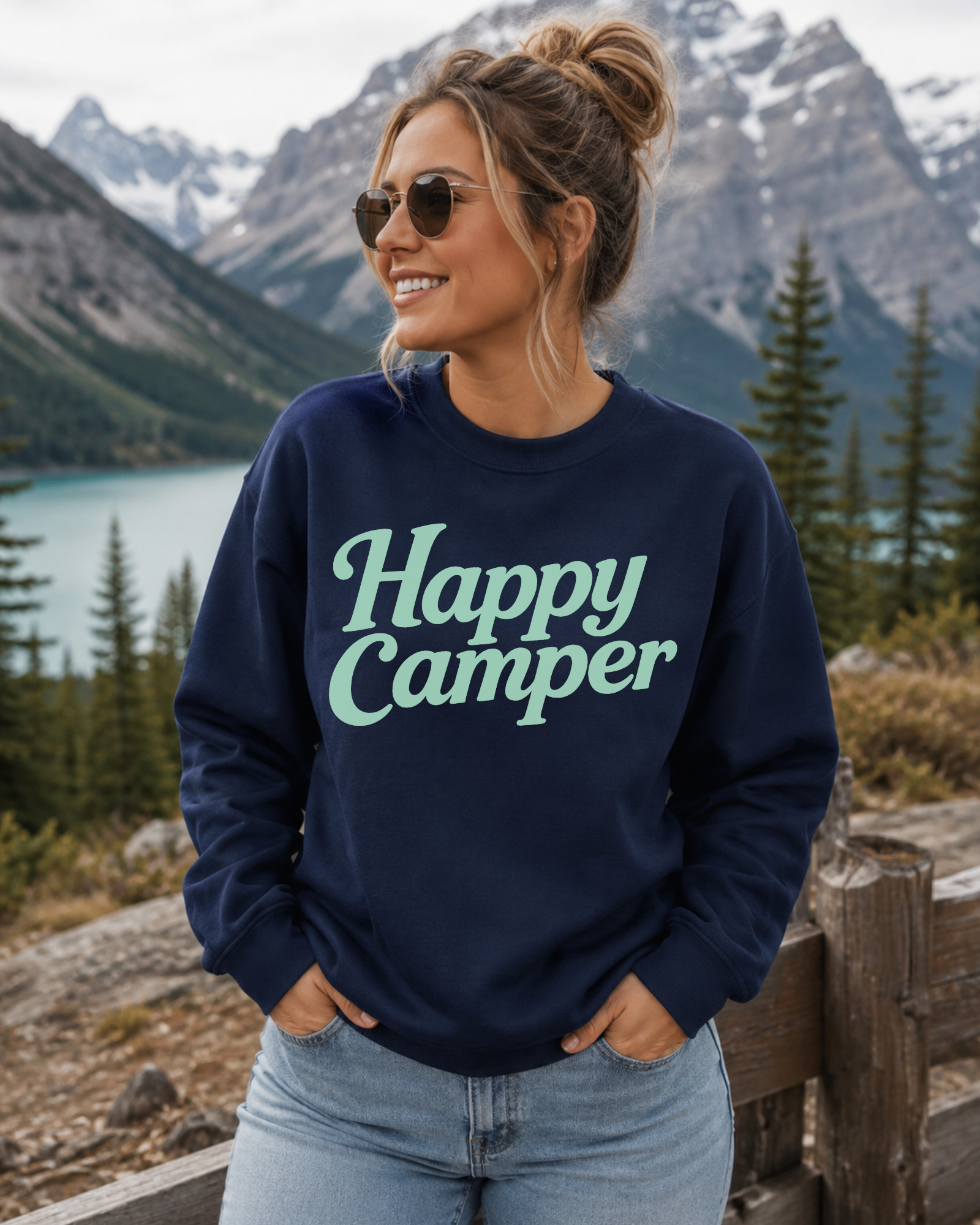 Happy Camper Crewneck Sweatshirt