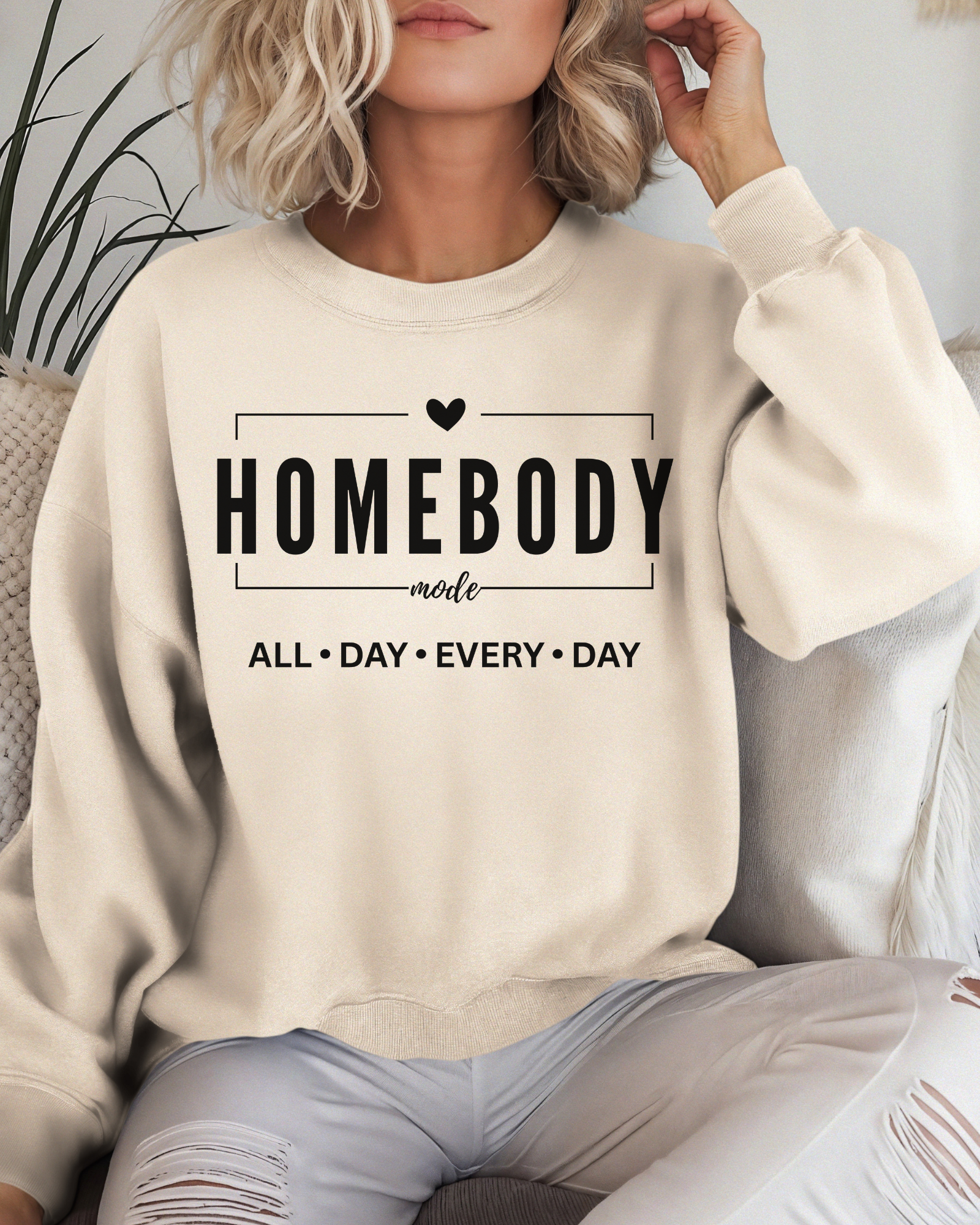 Homebody Mode Crewneck Sweatshirt
