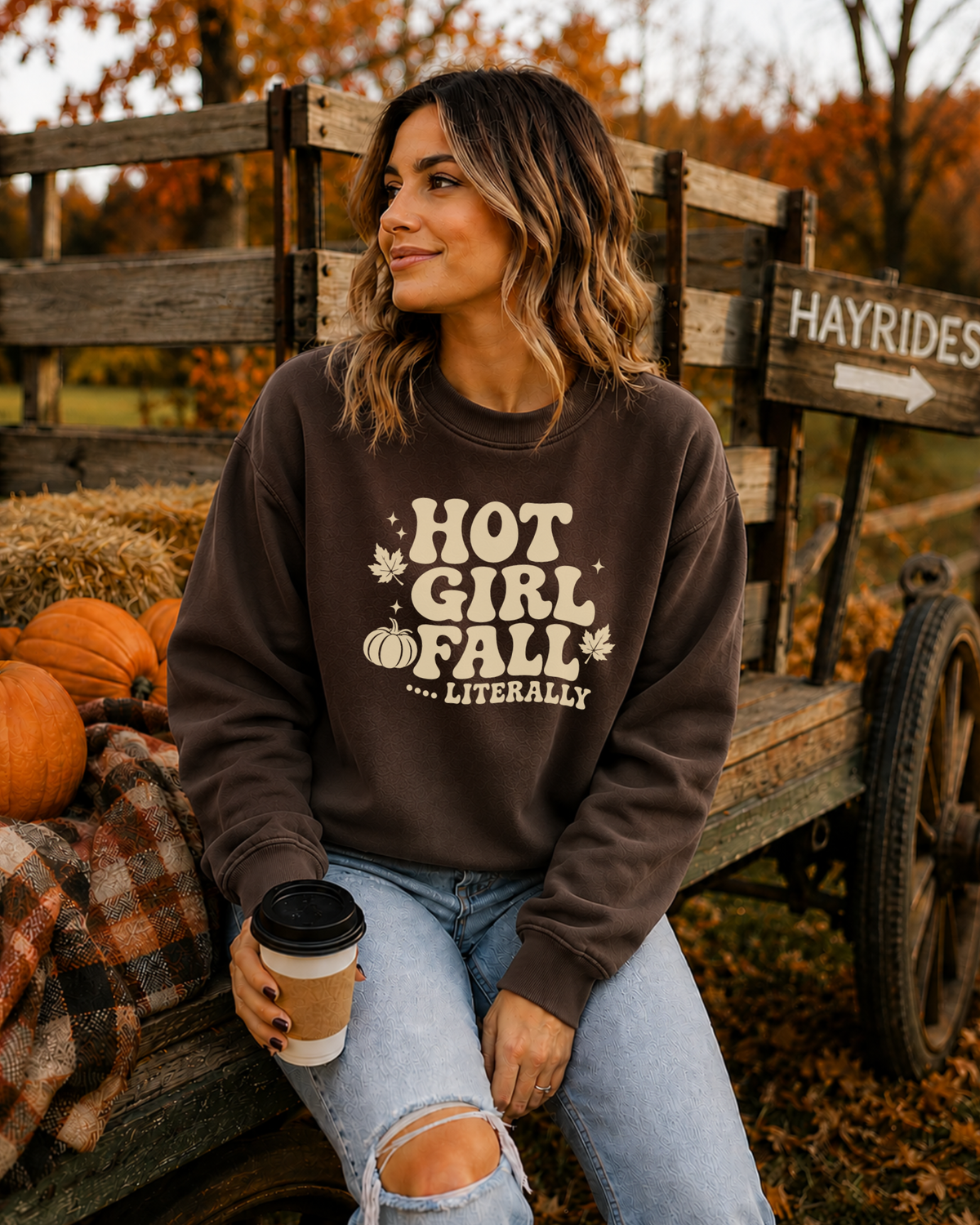 Hot Girl Fall… Literally Crewneck