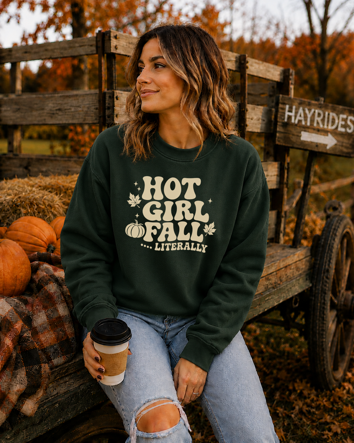 Hot Girl Fall… Literally Crewneck