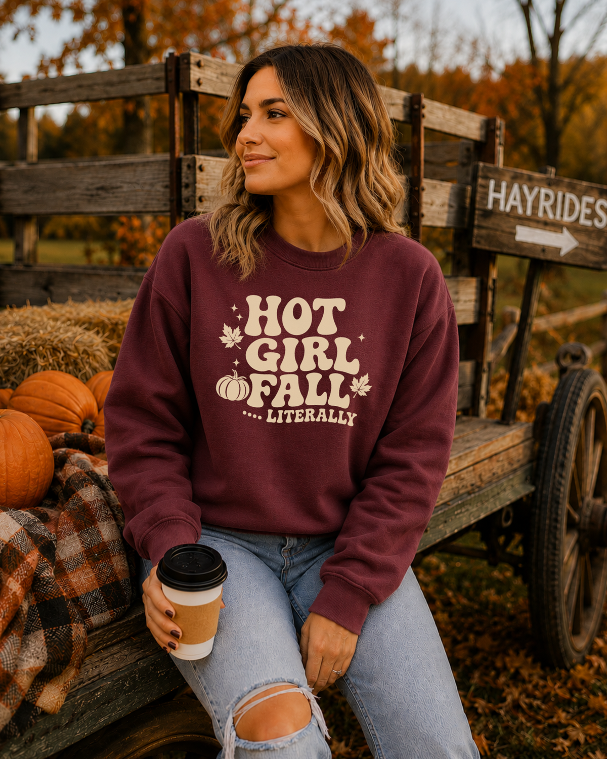 Hot Girl Fall… Literally Crewneck