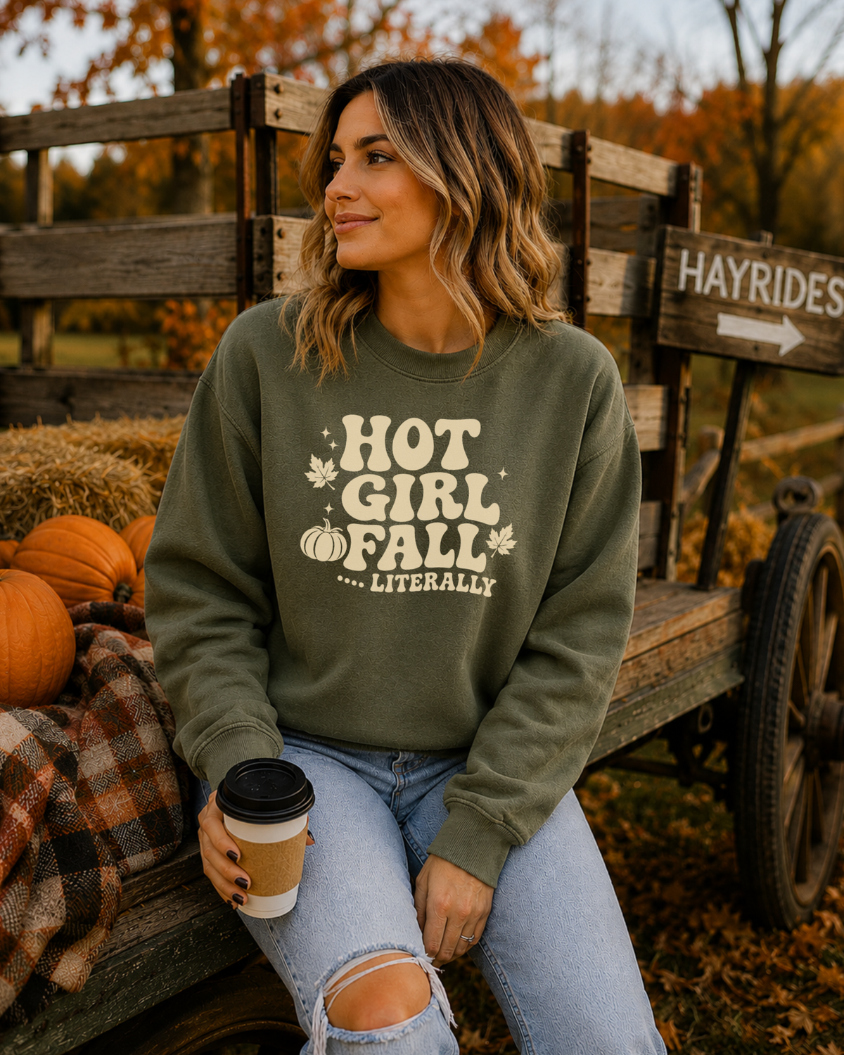 Hot Girl Fall… Literally Crewneck