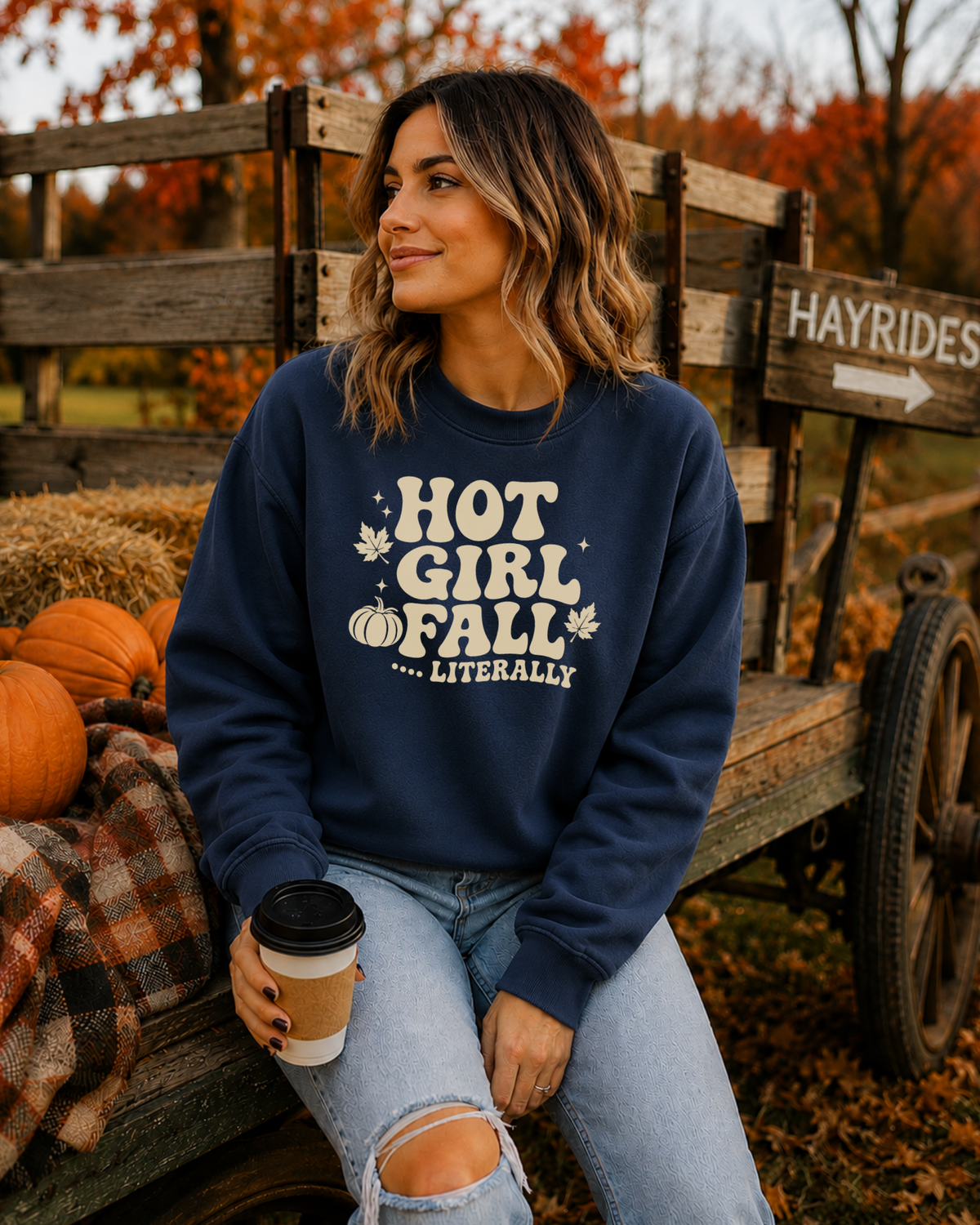 Hot Girl Fall… Literally Crewneck