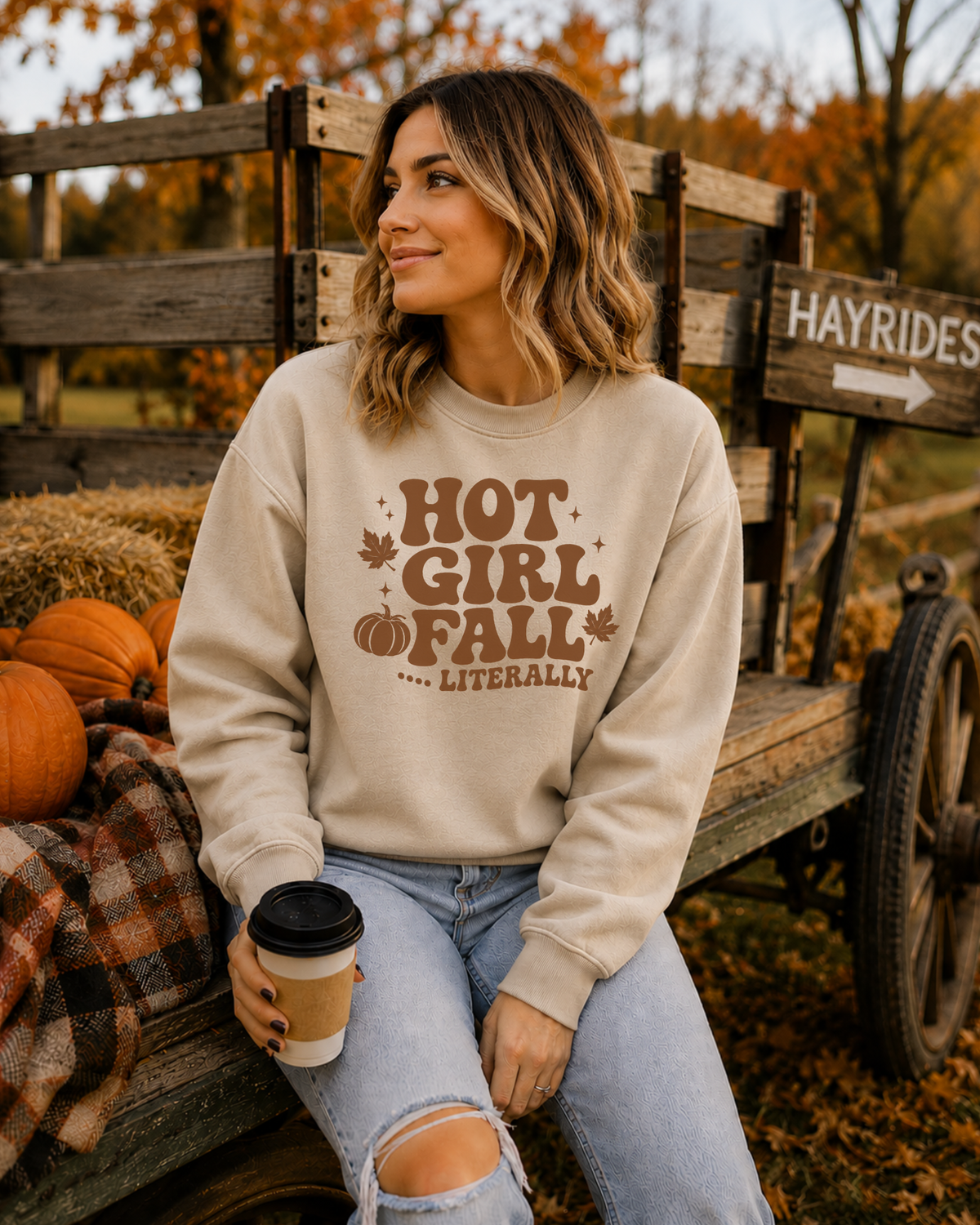 Hot Girl Fall… Literally Crewneck