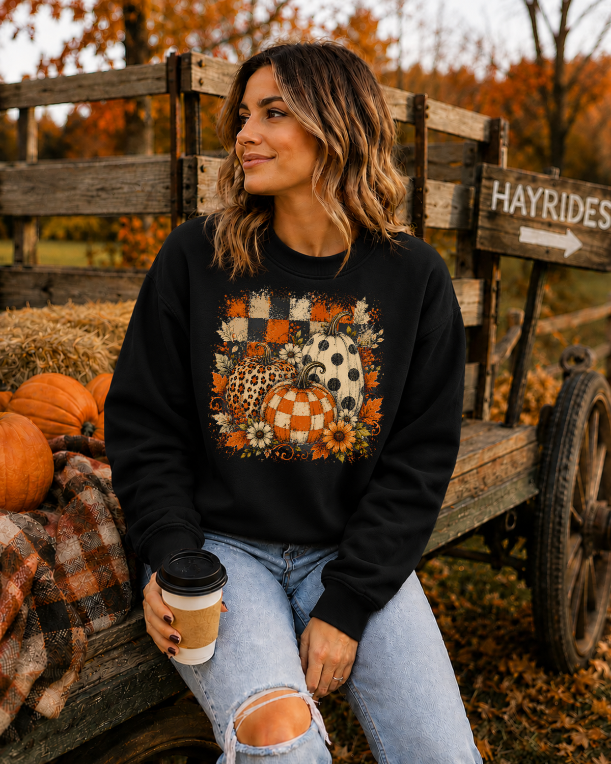 Preppy Pumpkins Trio Crewneck