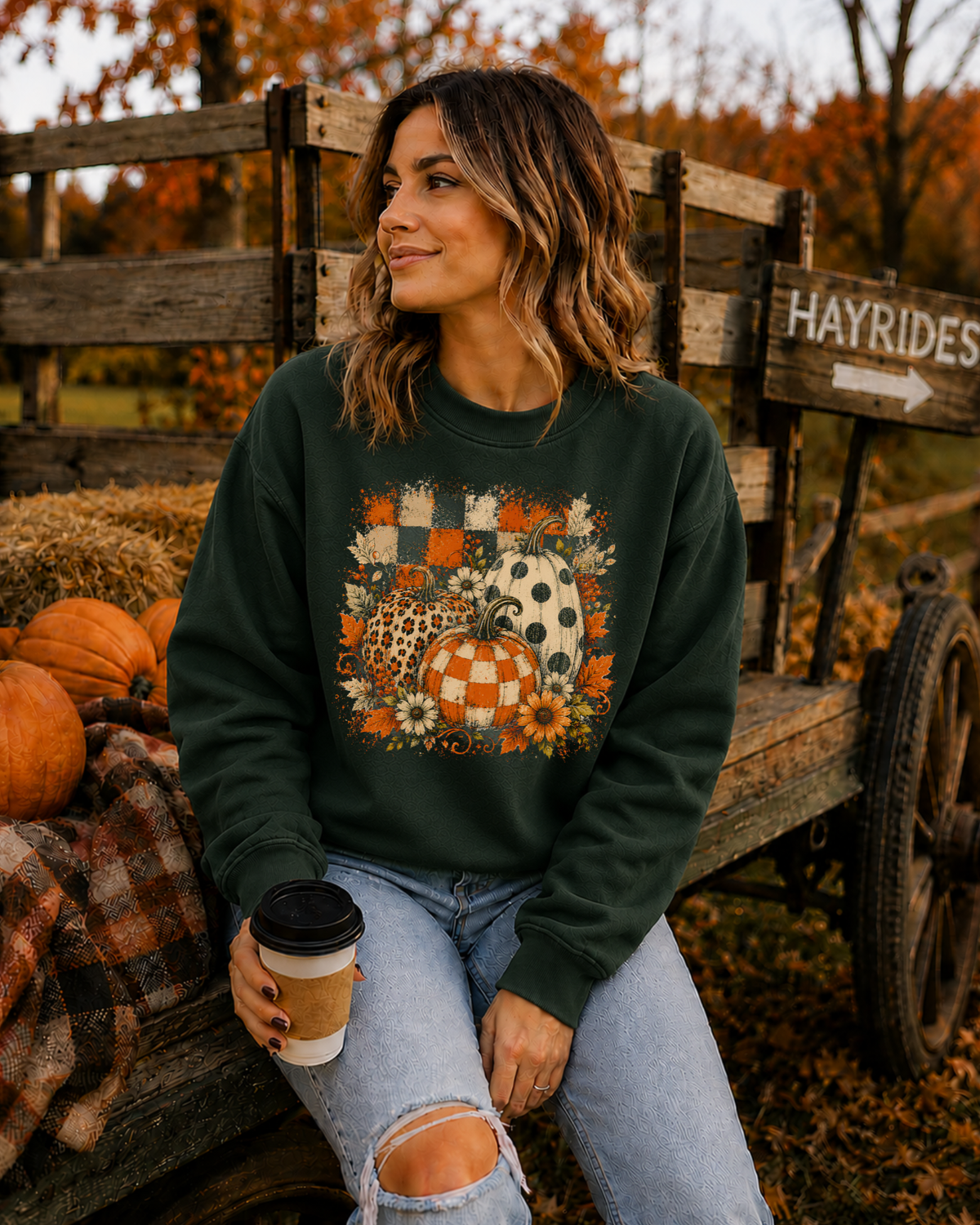 Preppy Pumpkins Trio Crewneck