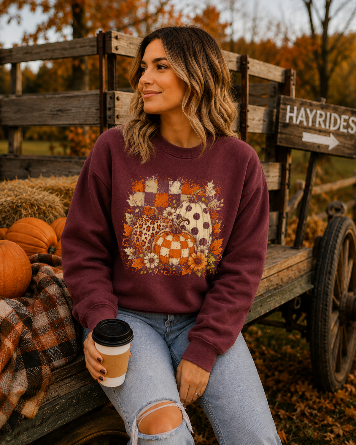 Preppy Pumpkins Trio Crewneck