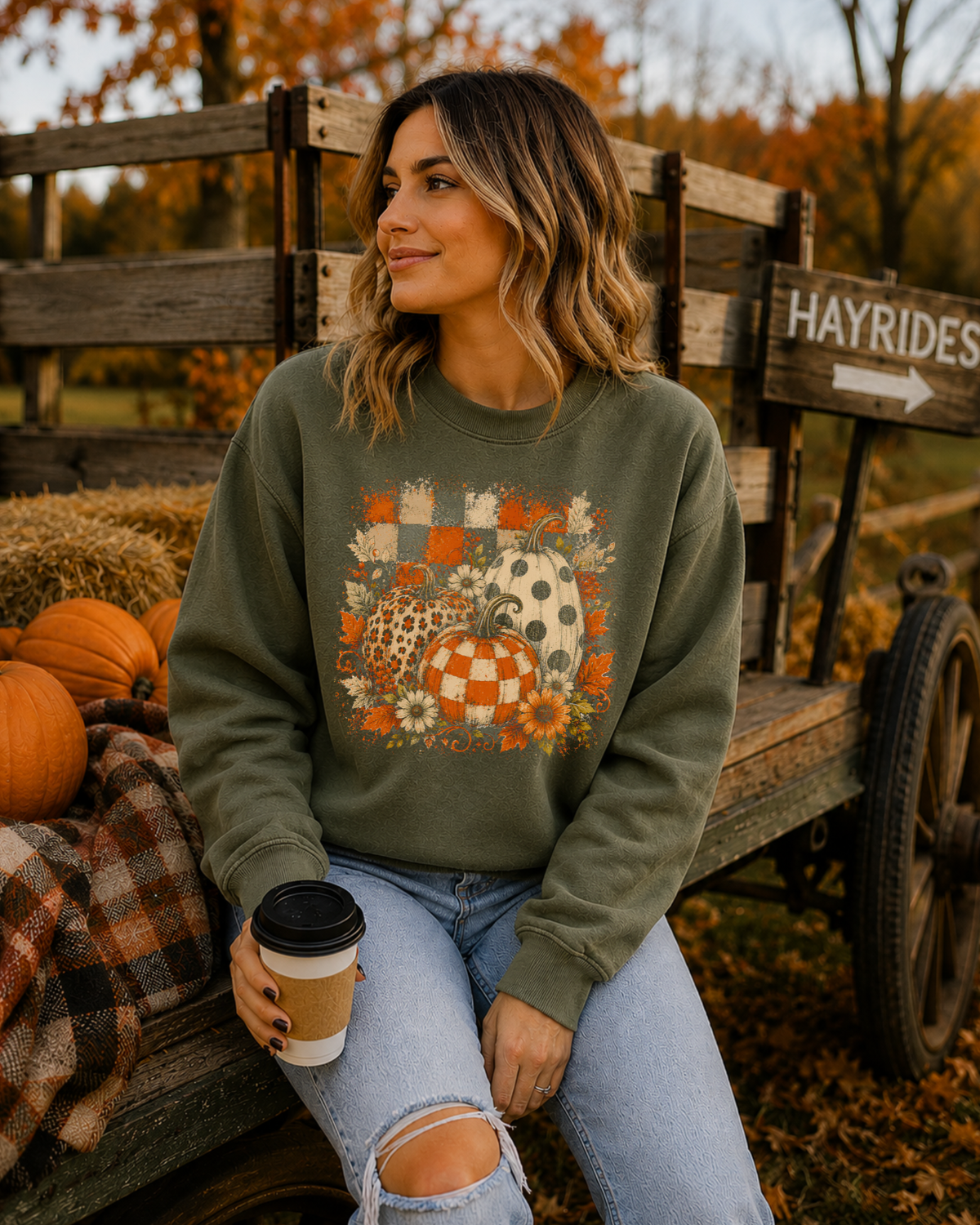 Preppy Pumpkins Trio Crewneck