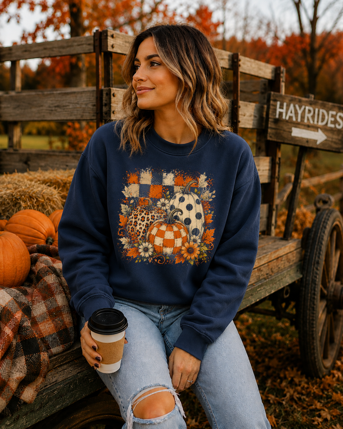 Preppy Pumpkins Trio Crewneck