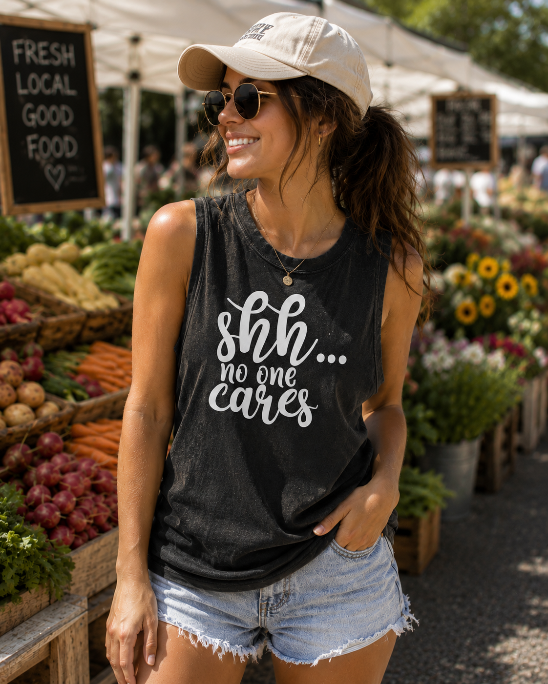 Shh... No one Cares Tank Tops