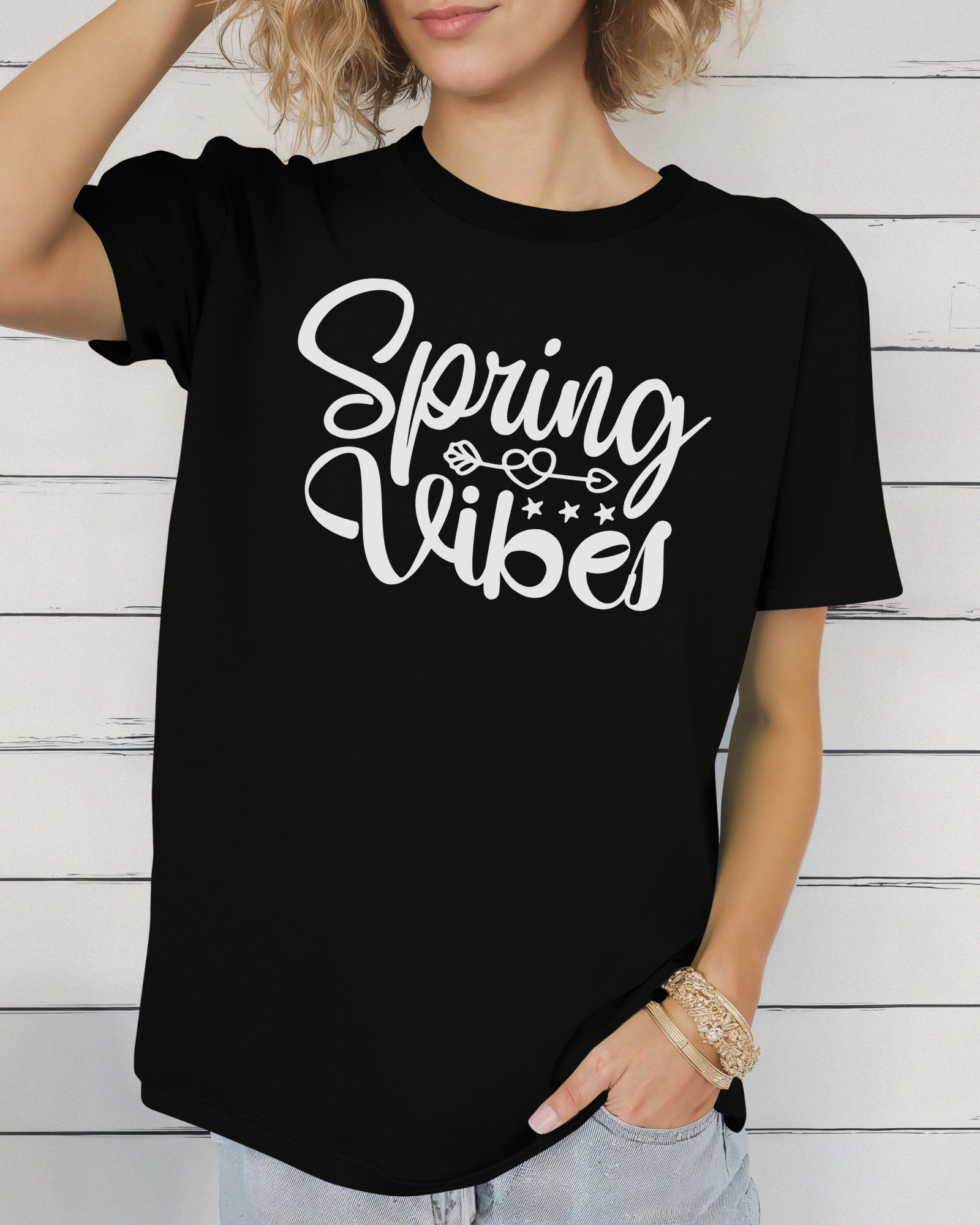 Spring Vibes Script Tee