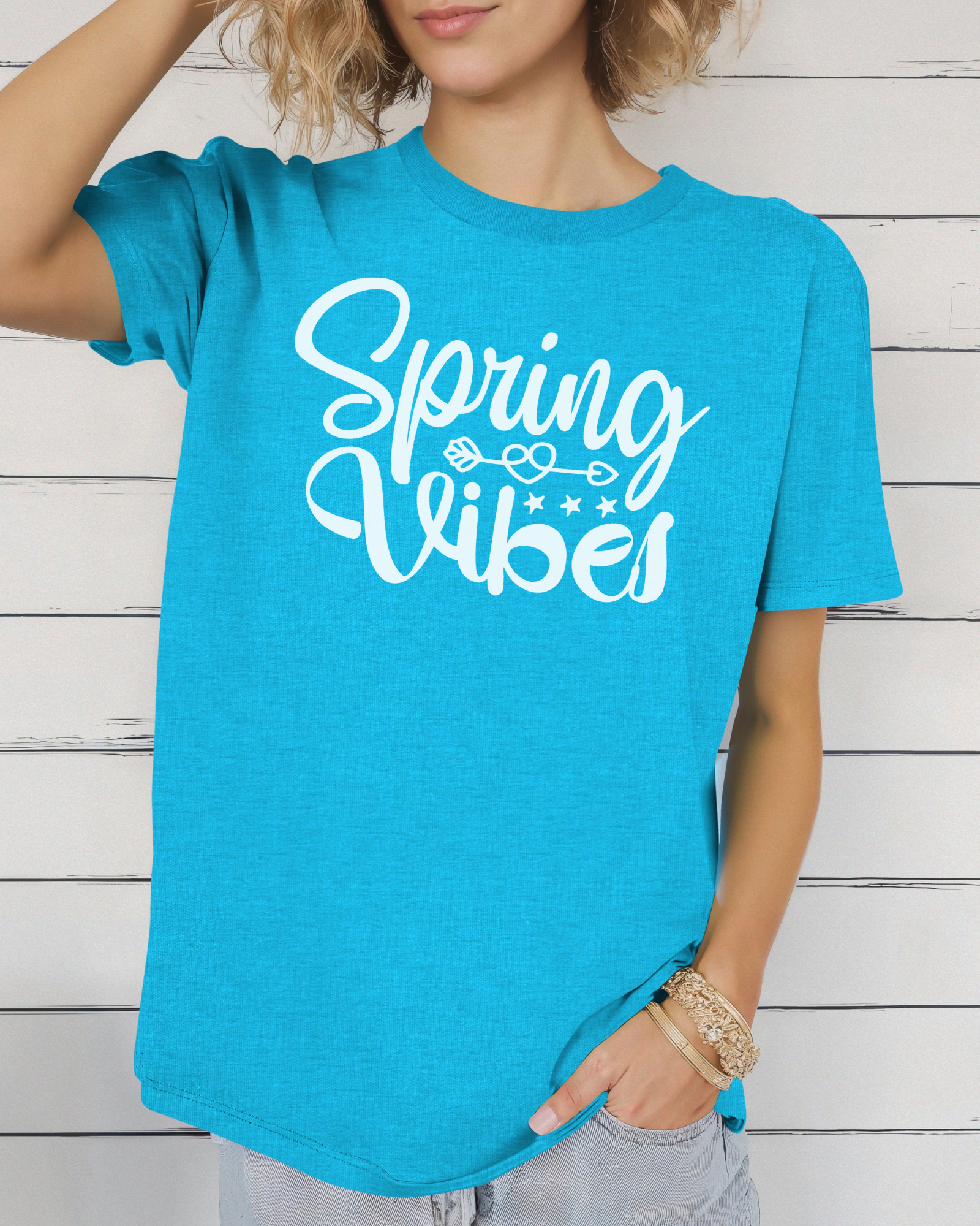 Spring Vibes Script Tee