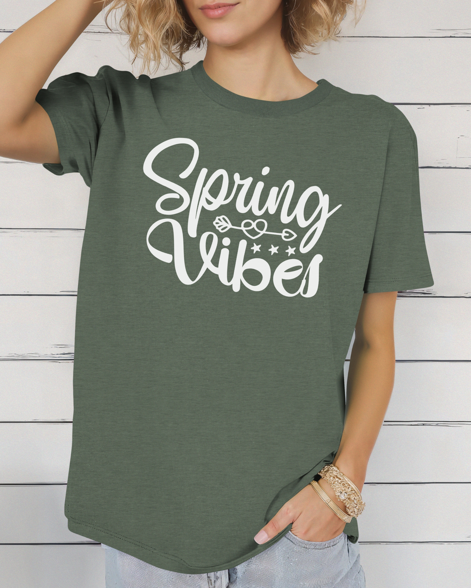 Spring Vibes Script Tee