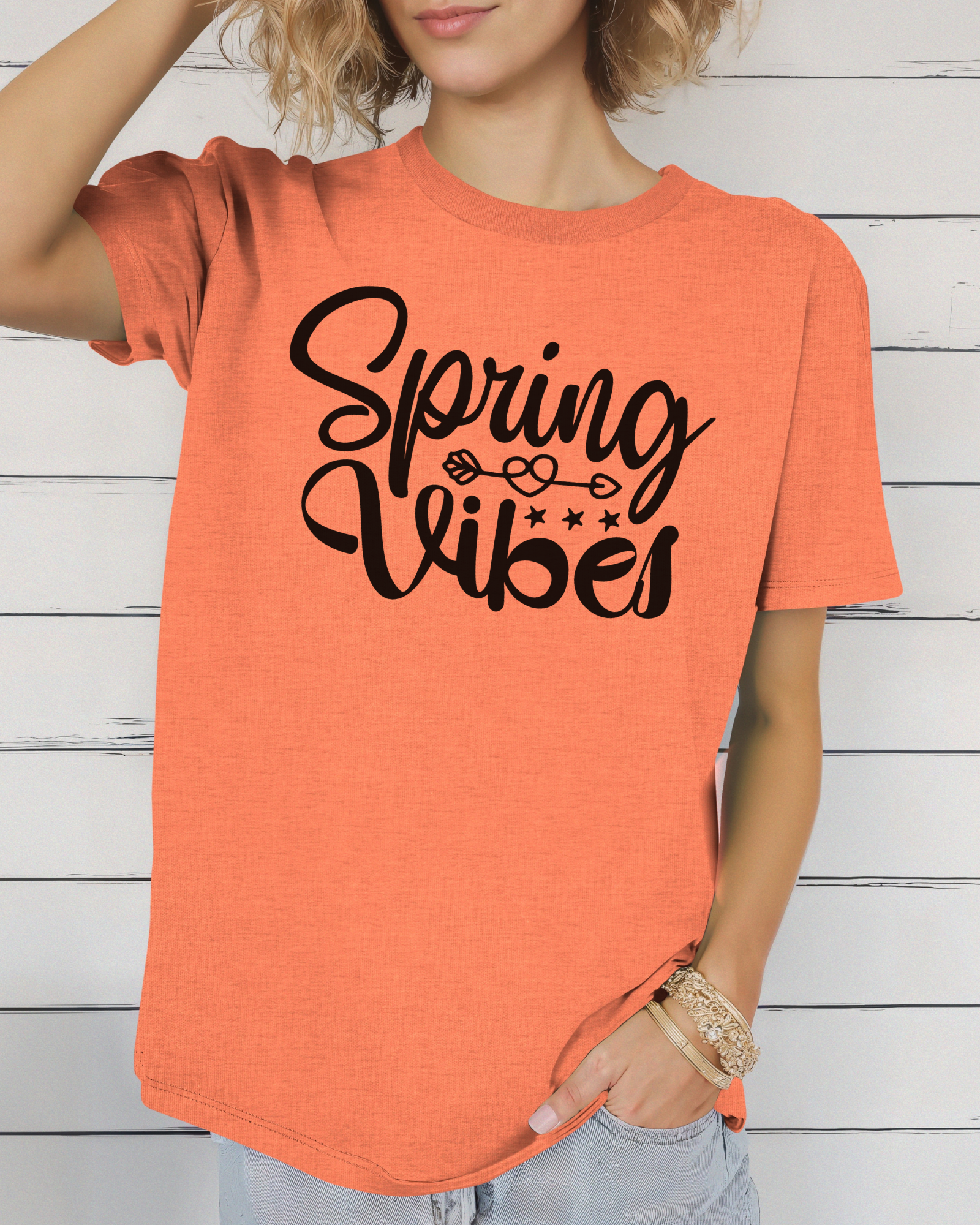Spring Vibes Script Tee