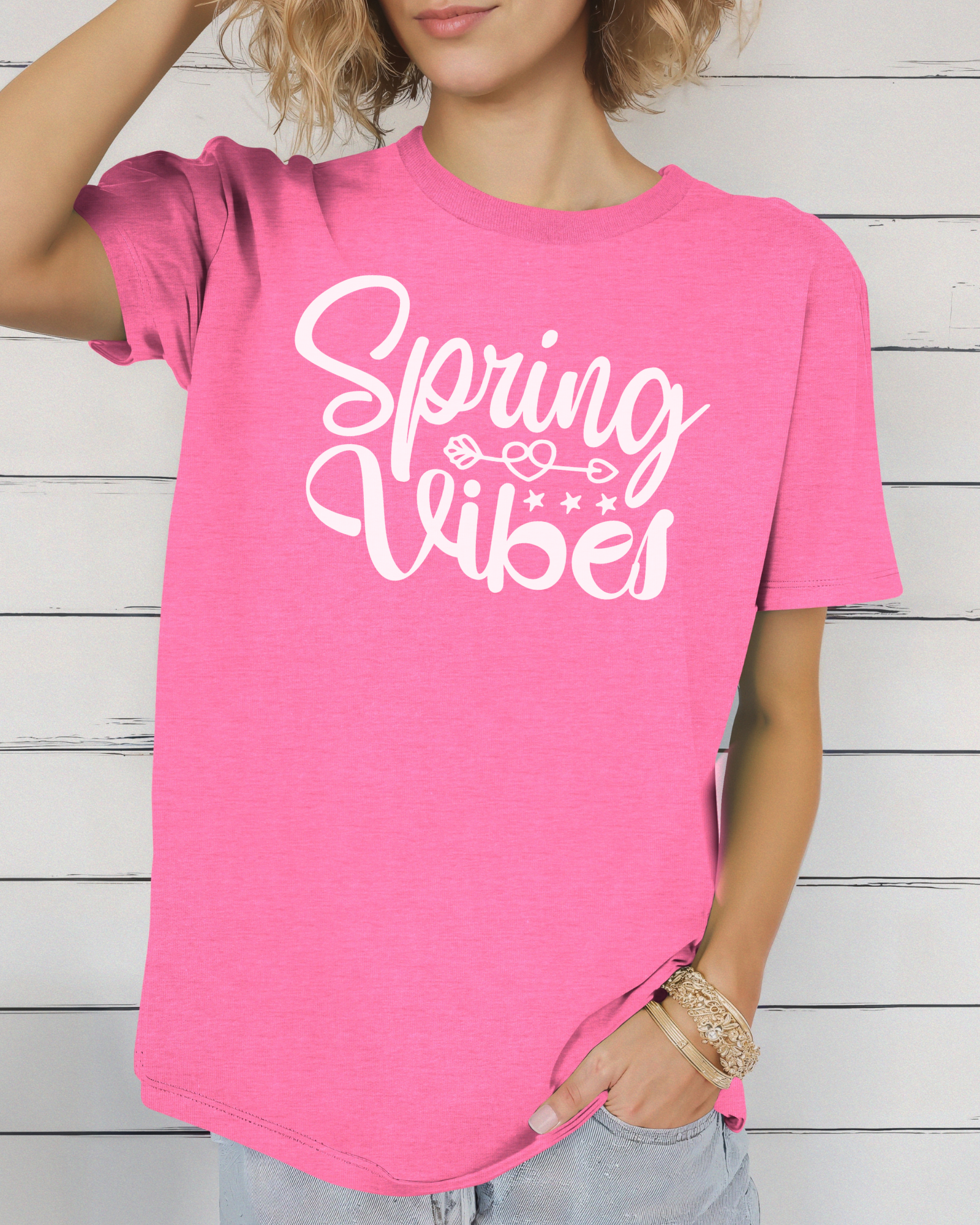 Spring Vibes Script Tee