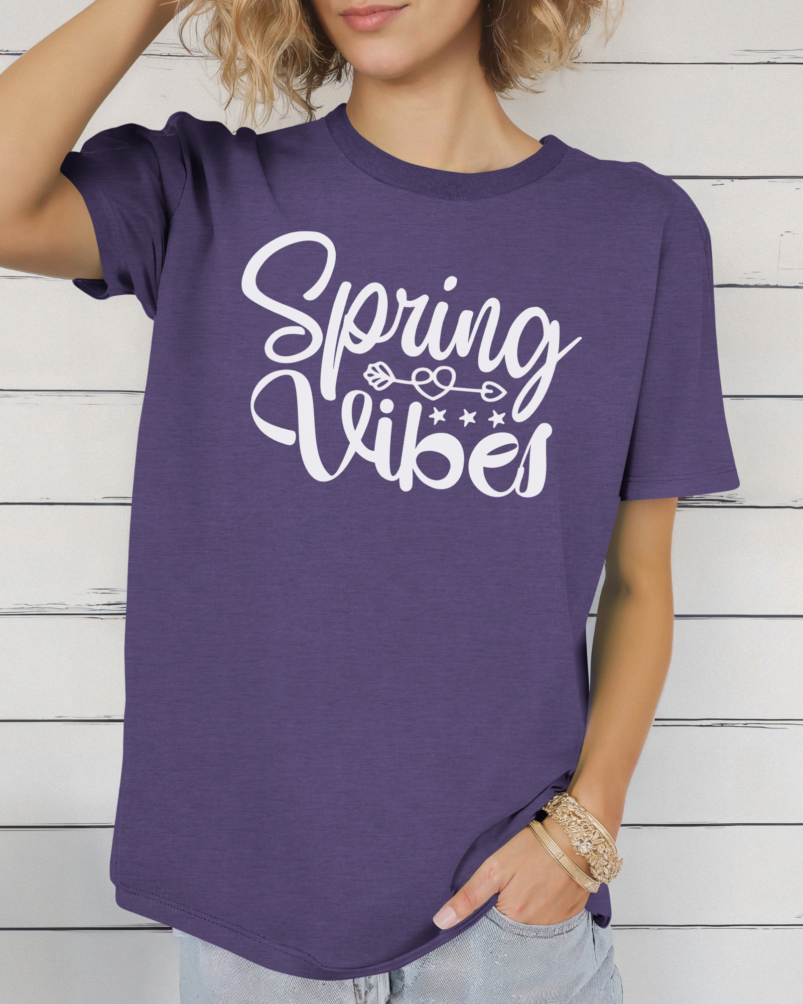 Spring Vibes Script Tee
