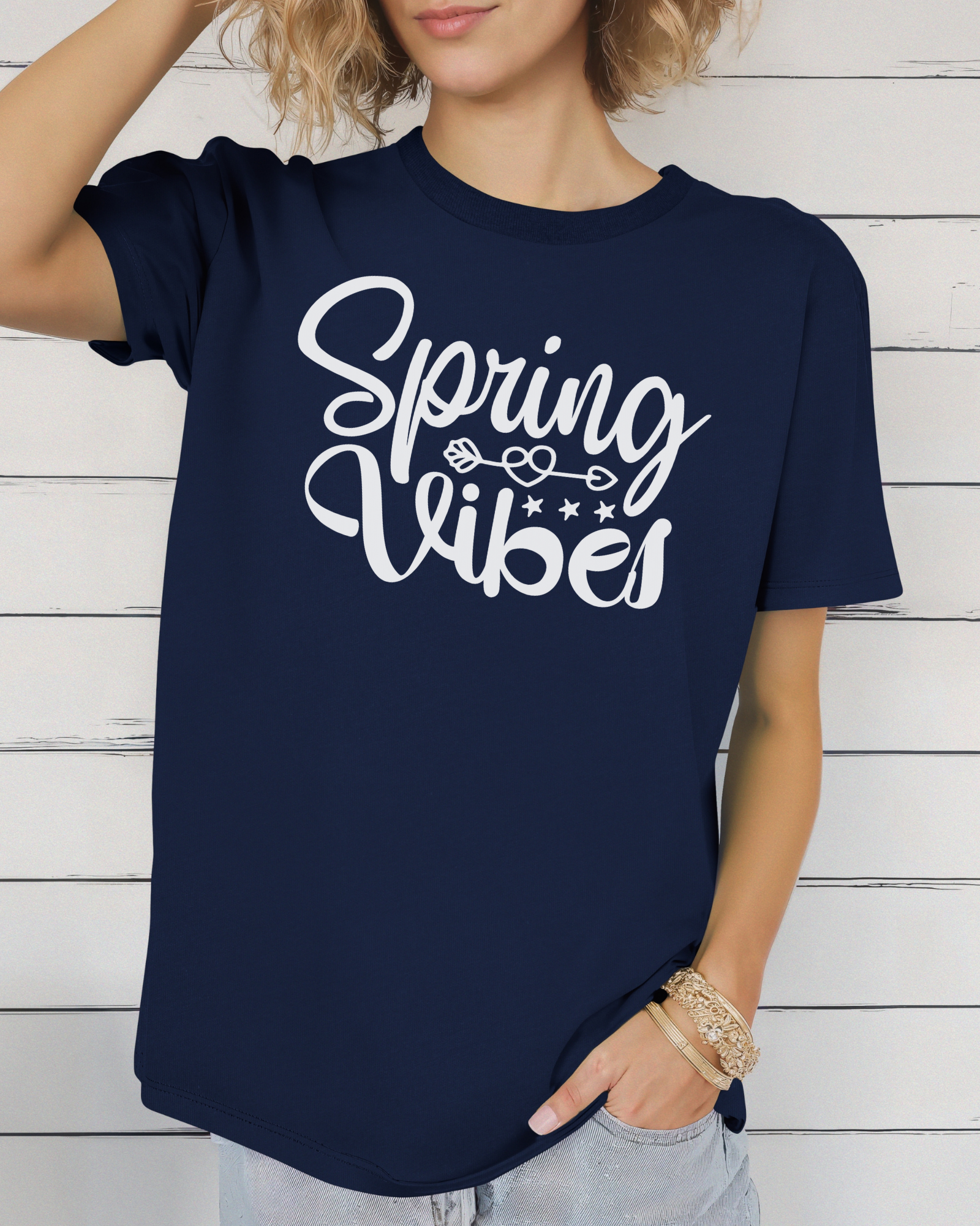 Spring Vibes Script Tee