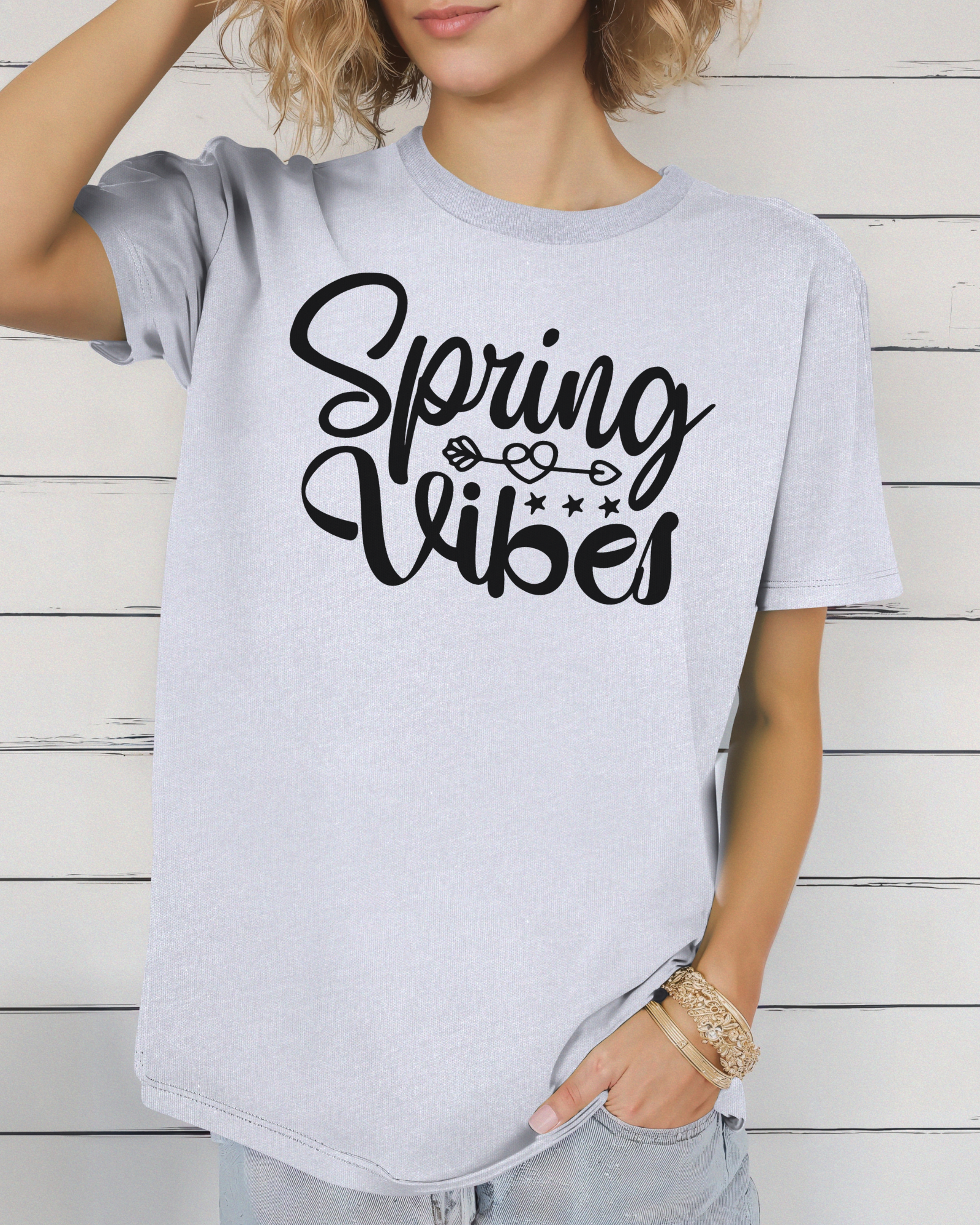 Spring Vibes Script Tee