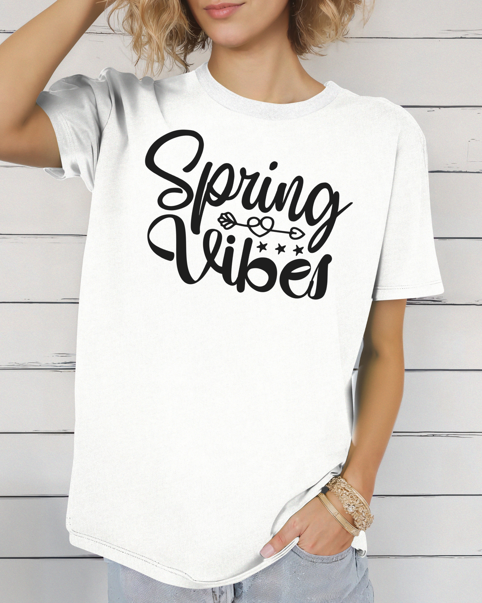 Spring Vibes Script Tee