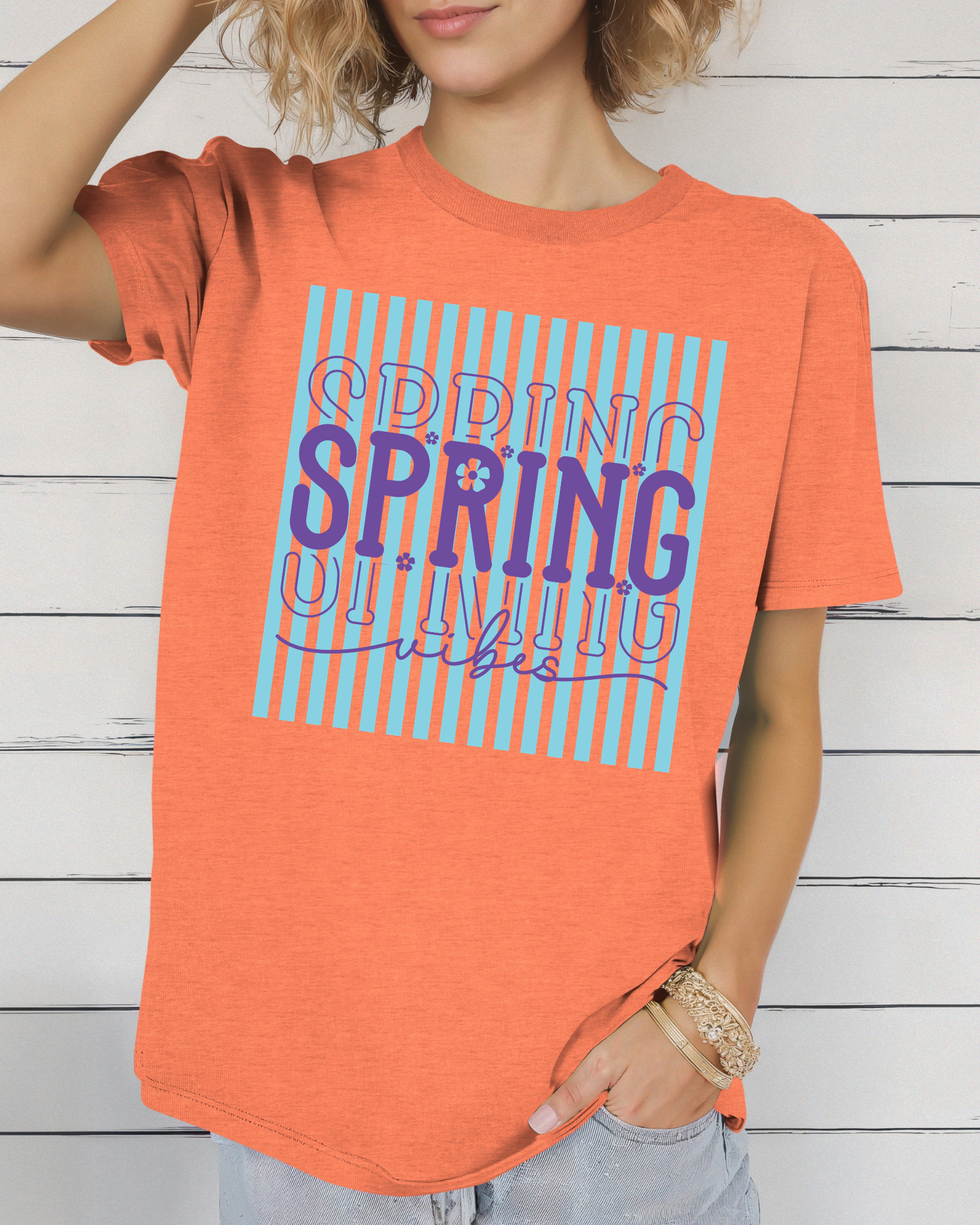 Striped Spring Vibes Tee