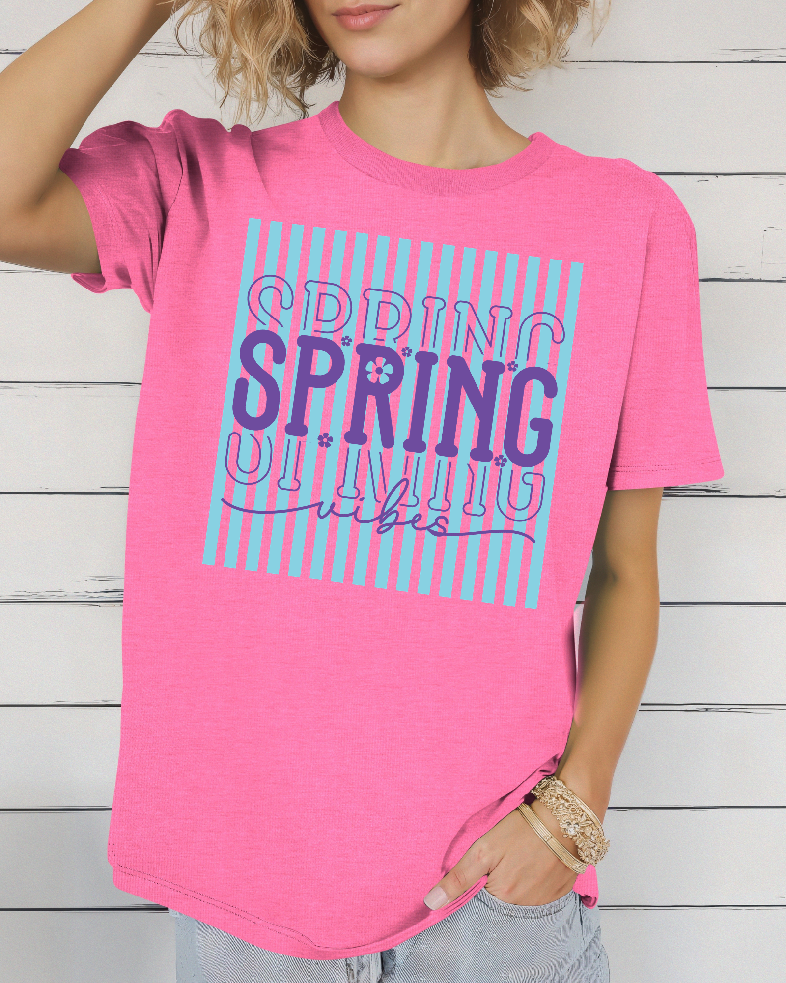 Striped Spring Vibes Tee