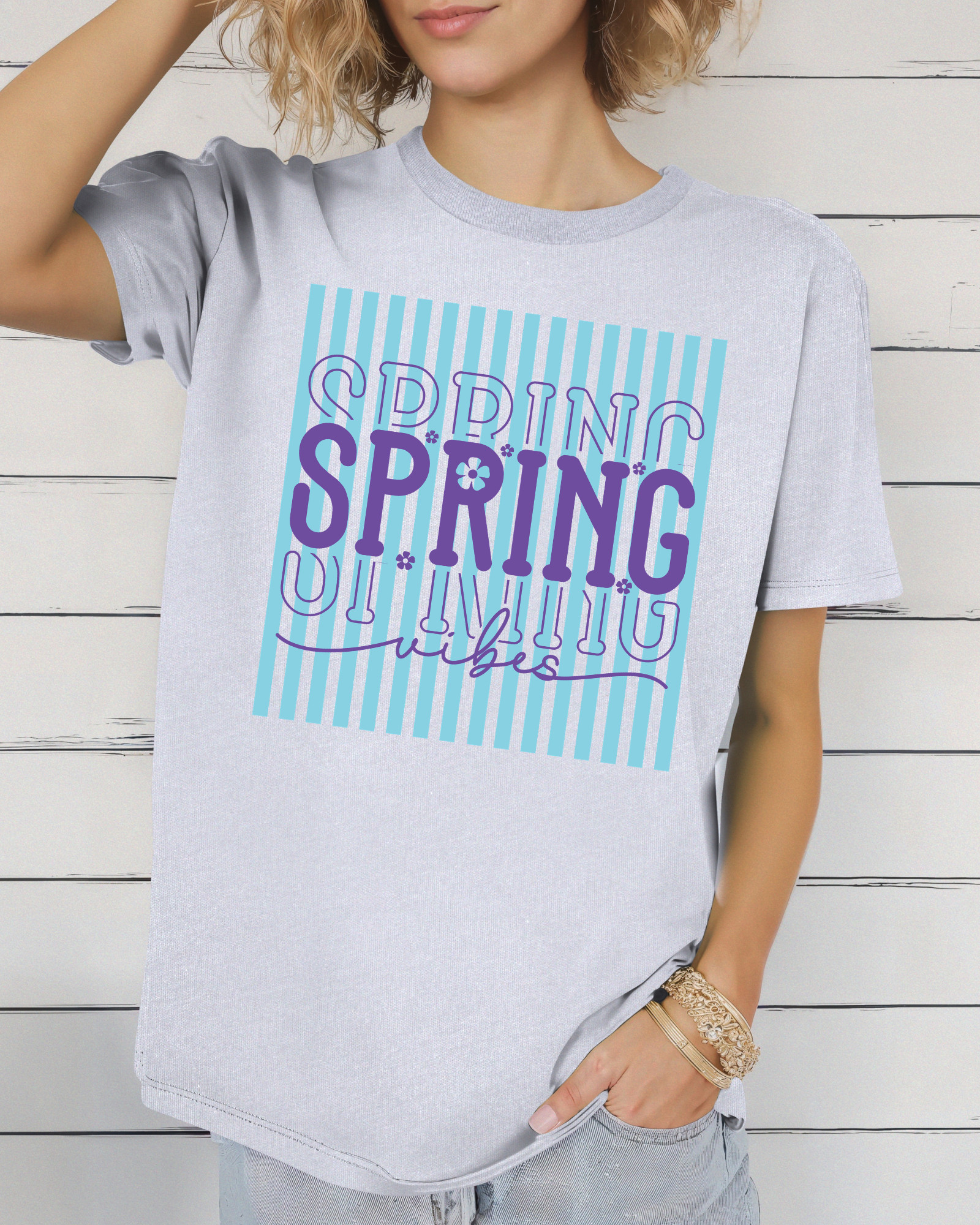 Striped Spring Vibes Tee