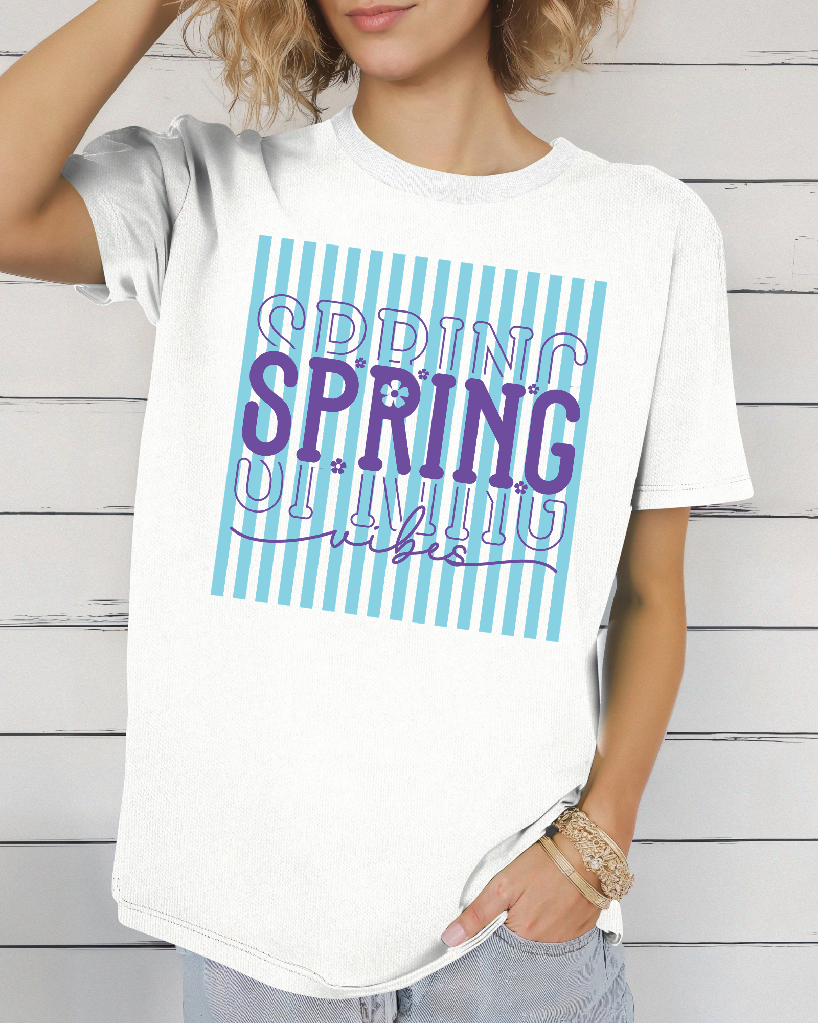 Striped Spring Vibes Tee