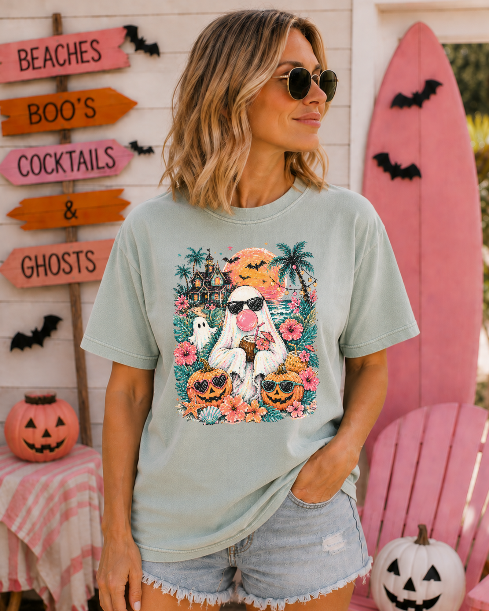 Summerween Sunset Ghost Tee
