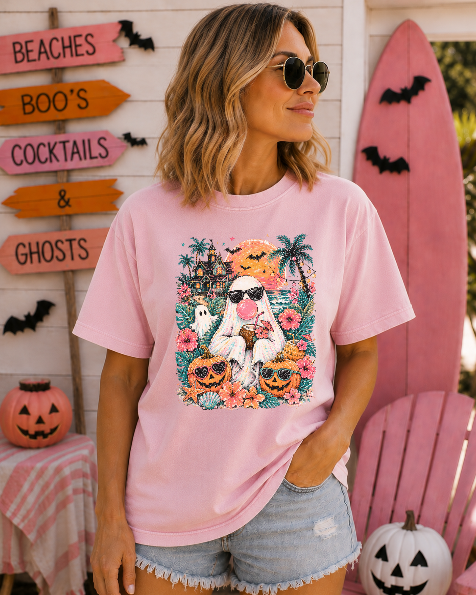 Summerween Sunset Ghost Tee