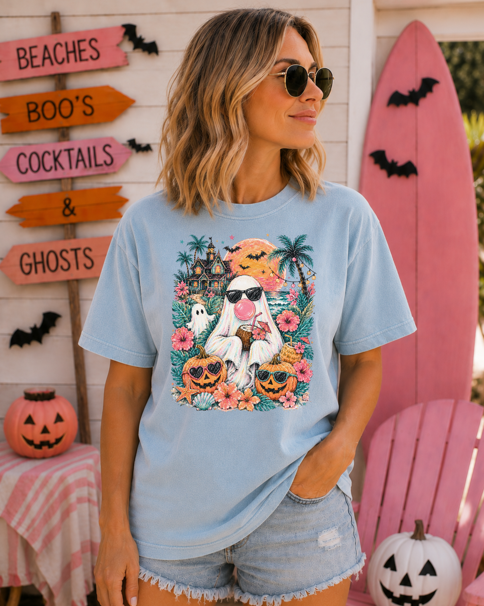 Summerween Sunset Ghost Tee