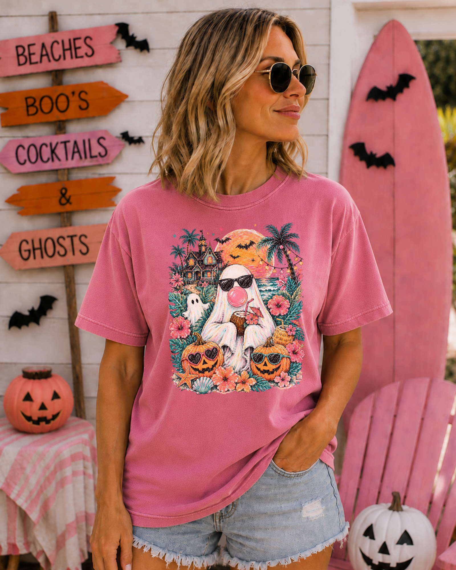 Summerween Sunset Ghost Tee