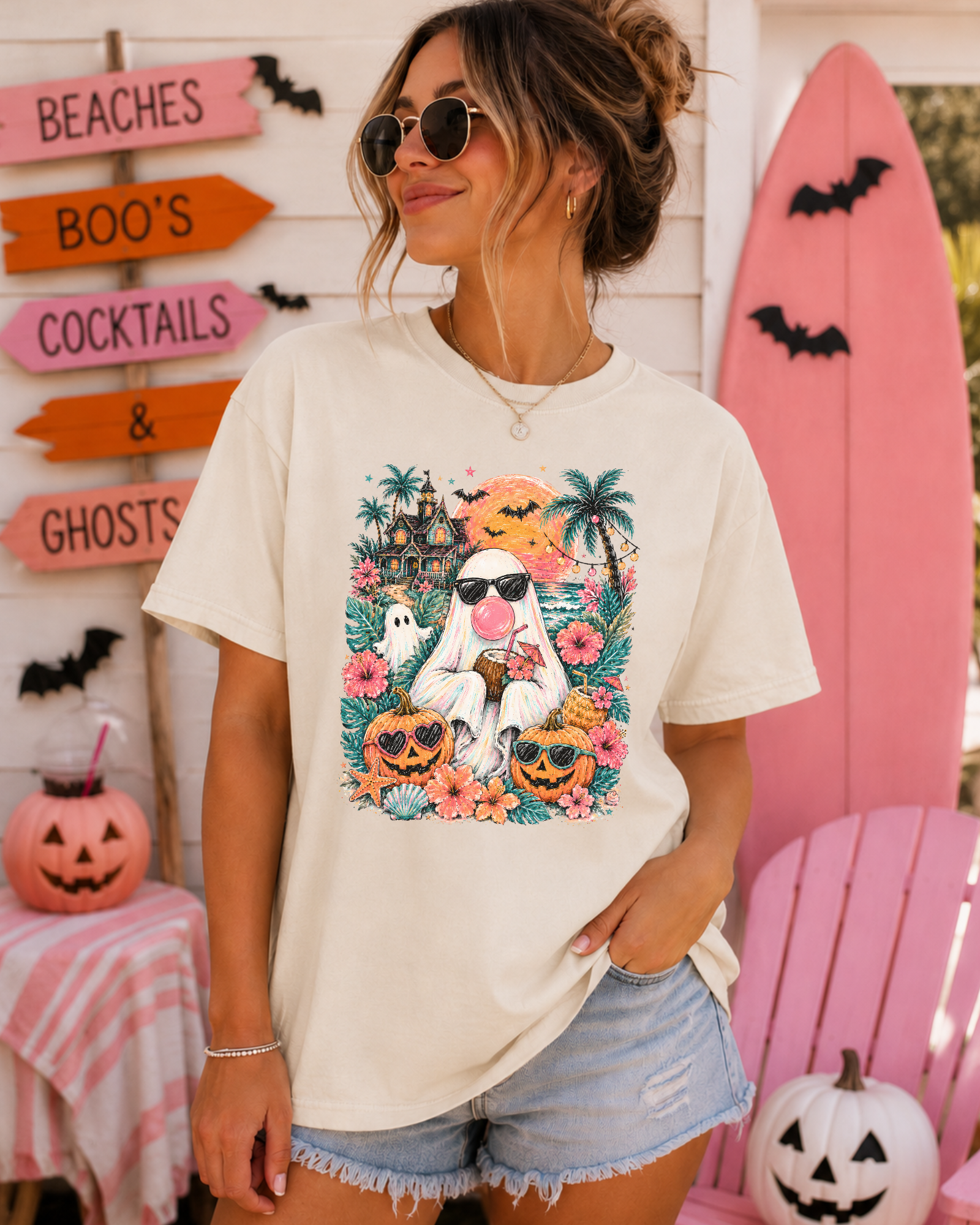 Summerween Sunset Ghost Tee