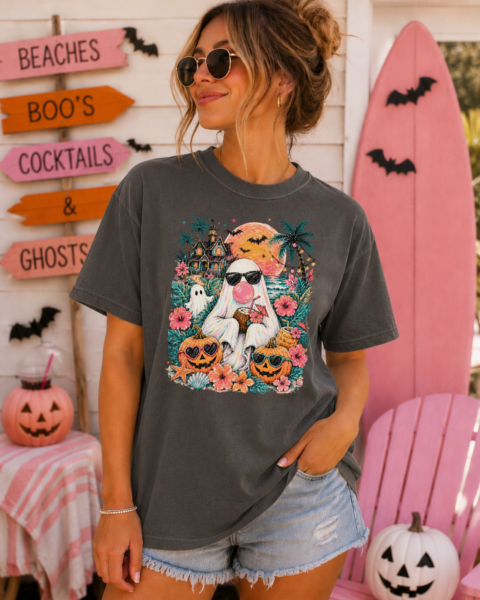 Summerween Sunset Ghost Tee